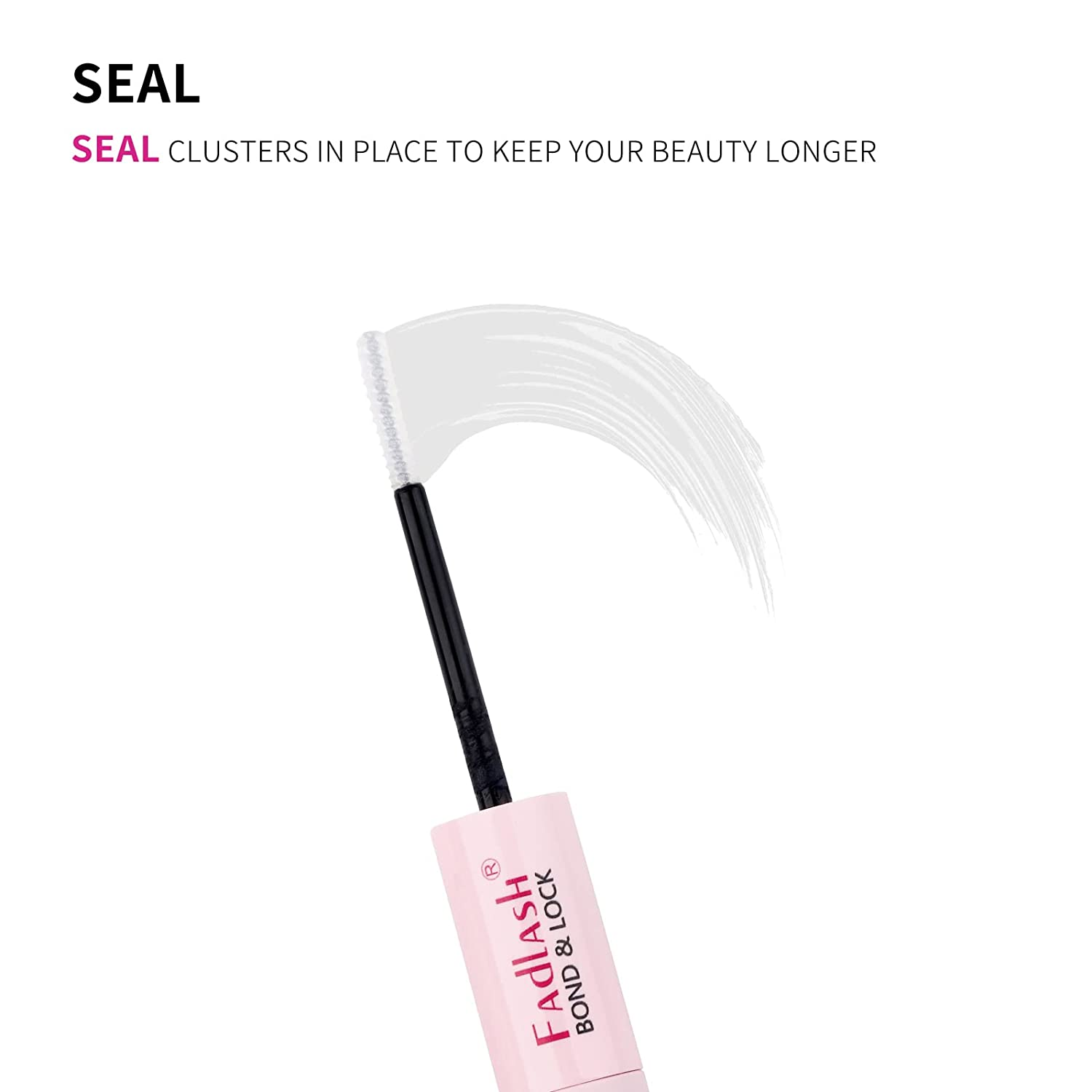 Lash Bond and Seal DIY Eyelash Extension Bond Seal for Individual Lash Clusters Cluster Lash Glue Mascara Wand for All Self Application Hold 48-72 Hours image number 6