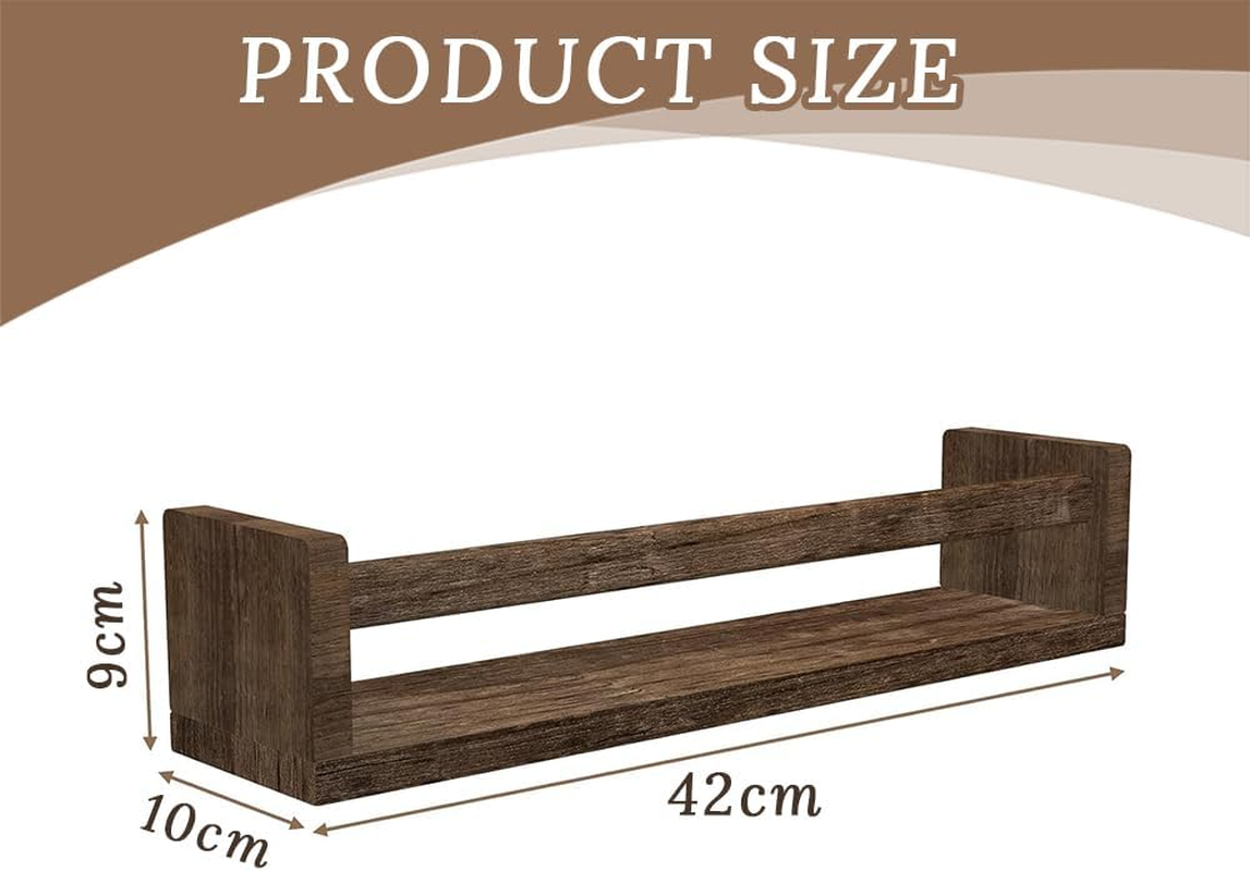 Men'S Wooden Cologne Organizer, Floating Shelves to Display Perfumes, Cosmetics, Collectibles, Reed Diffusers, Suitable for Living Room, Bedroom, Kitchen, Office image number 4