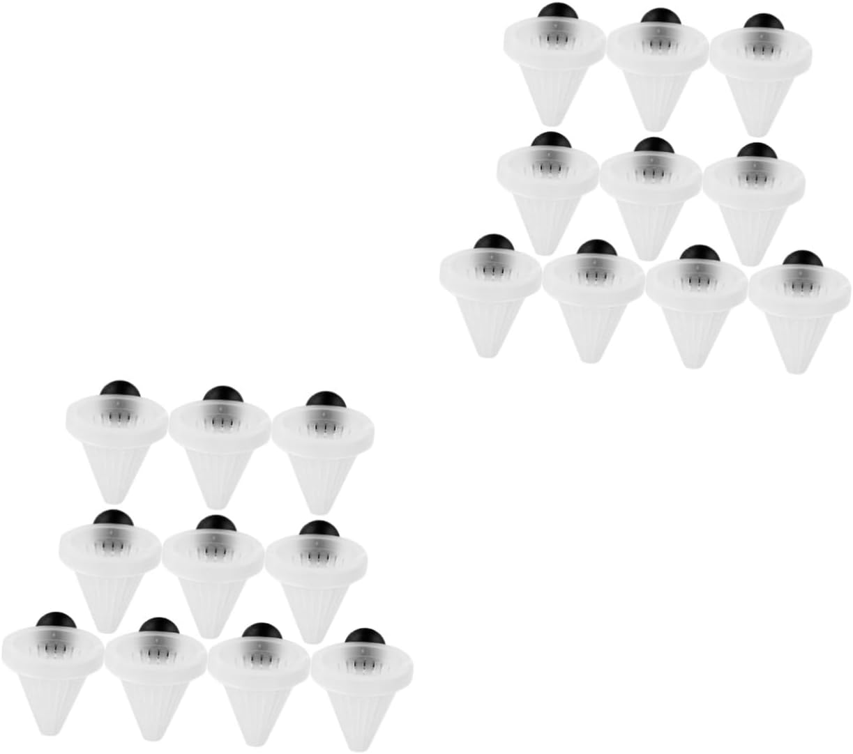 VANZACK 10Pcs Cone Worm Feeder Tank Cone Feeder Plastic Worm Feeding Cone Fish Feeder with Suckers