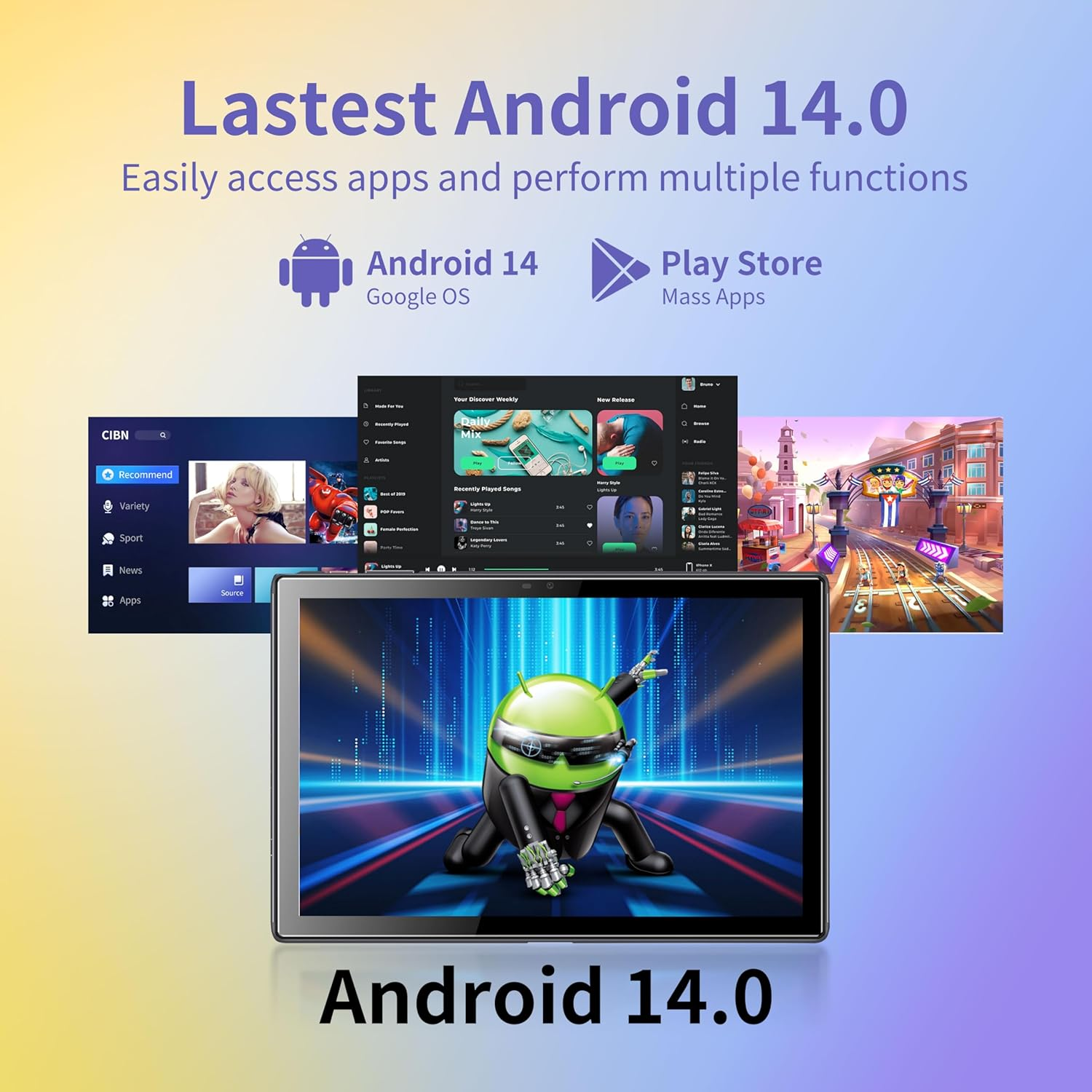BYYBUO Android 13 Tablet,10.1 Inch Tablet with Case, 64GB ROM Quad-Core Processor 5000Mah Battery, 1280X800 IPS FHD Touchscreen 5MP+8MP Camera, Bluetooth, Wifi, Smartpad Gray