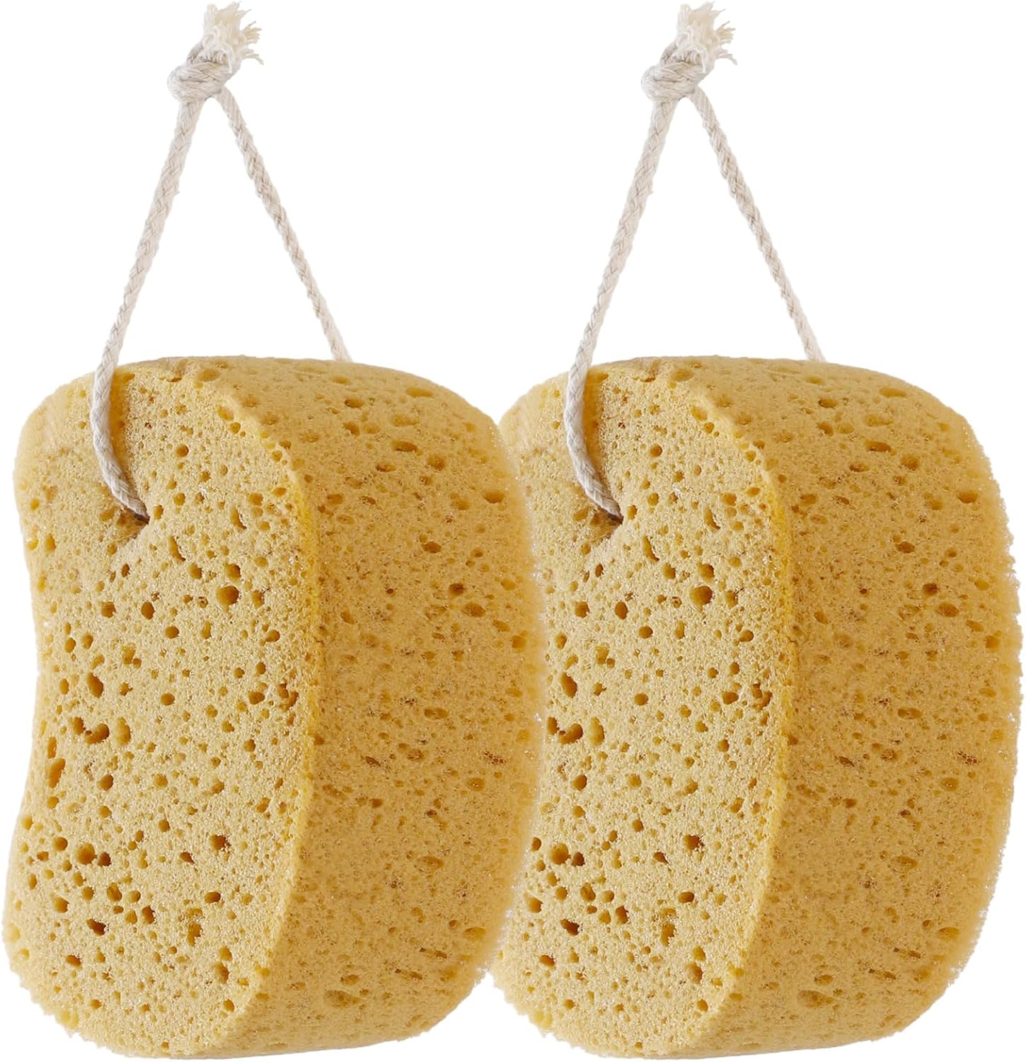 Sponges Shower, Exfoliating Bath Sponges for Adults, 2Pcs Body Scrub Sponge Dense Foam for Gentle & Deep Cleansing, Ultra-Soft for Sensitive Dry Skin image number 2