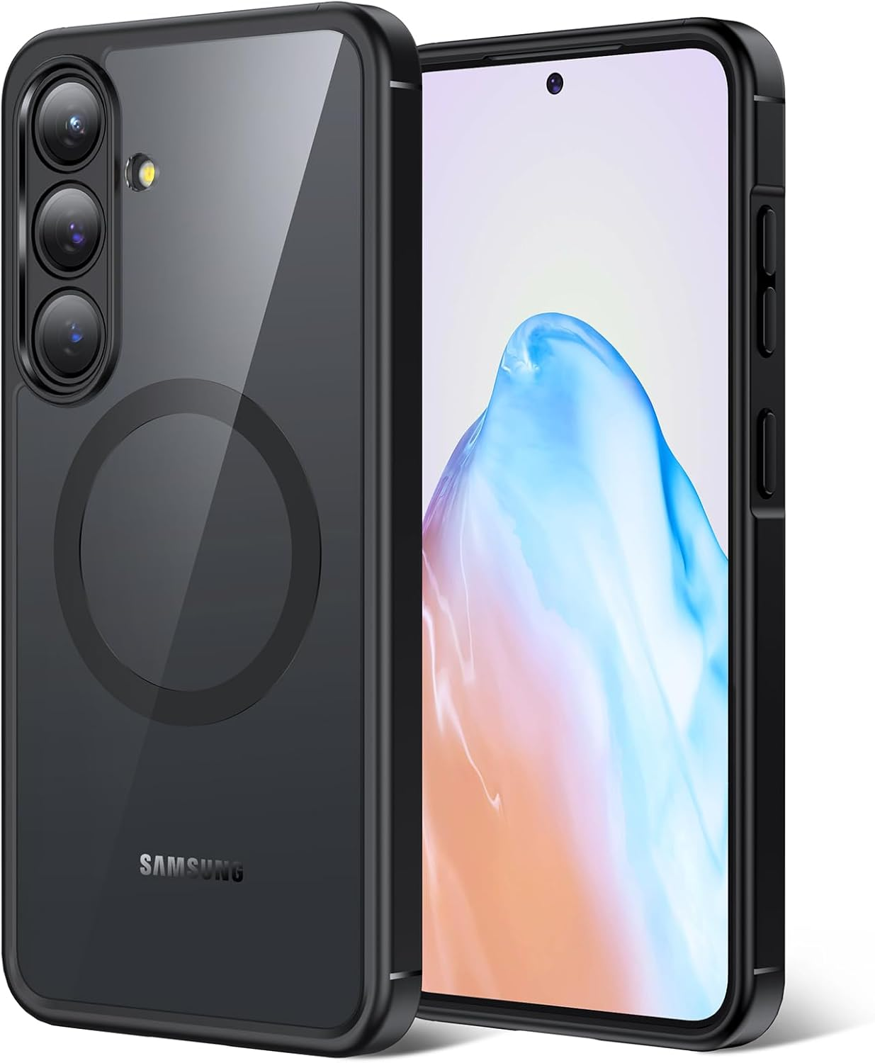 TAURI for Samsung Galaxy S25+ / S25 plus Case, Compatible with Magsafe, Military-Grade Protection, [Anti-Yellowing] Shockproof Transparent Back Magnetic Phone Cover - Clear