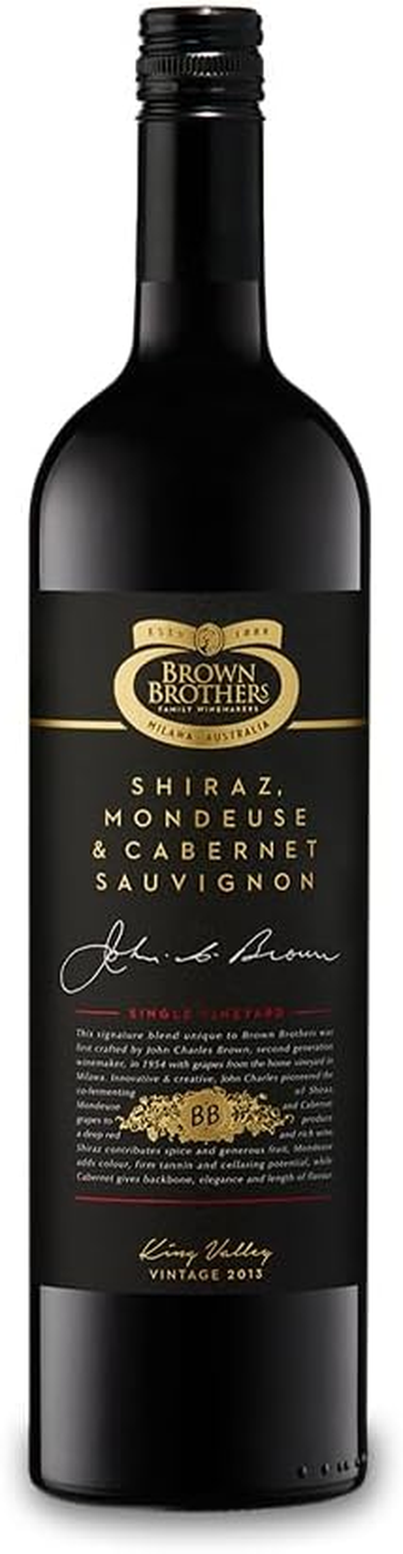 BROWN BROTHERS SHIRAZ MONDEUSE CABERNET 750ML 2015