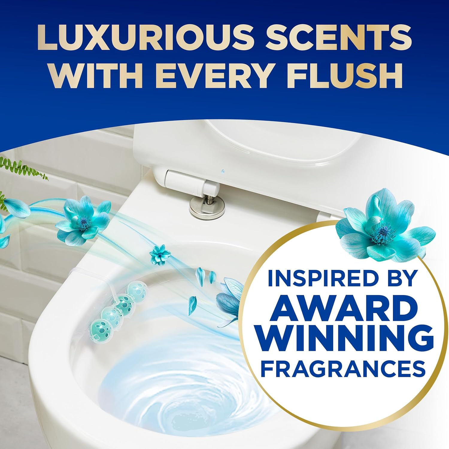 Bref Deluxe Lovely Jasmine Rim Block Toilet Cleaner, 50 G (Pack of 2) image number 5