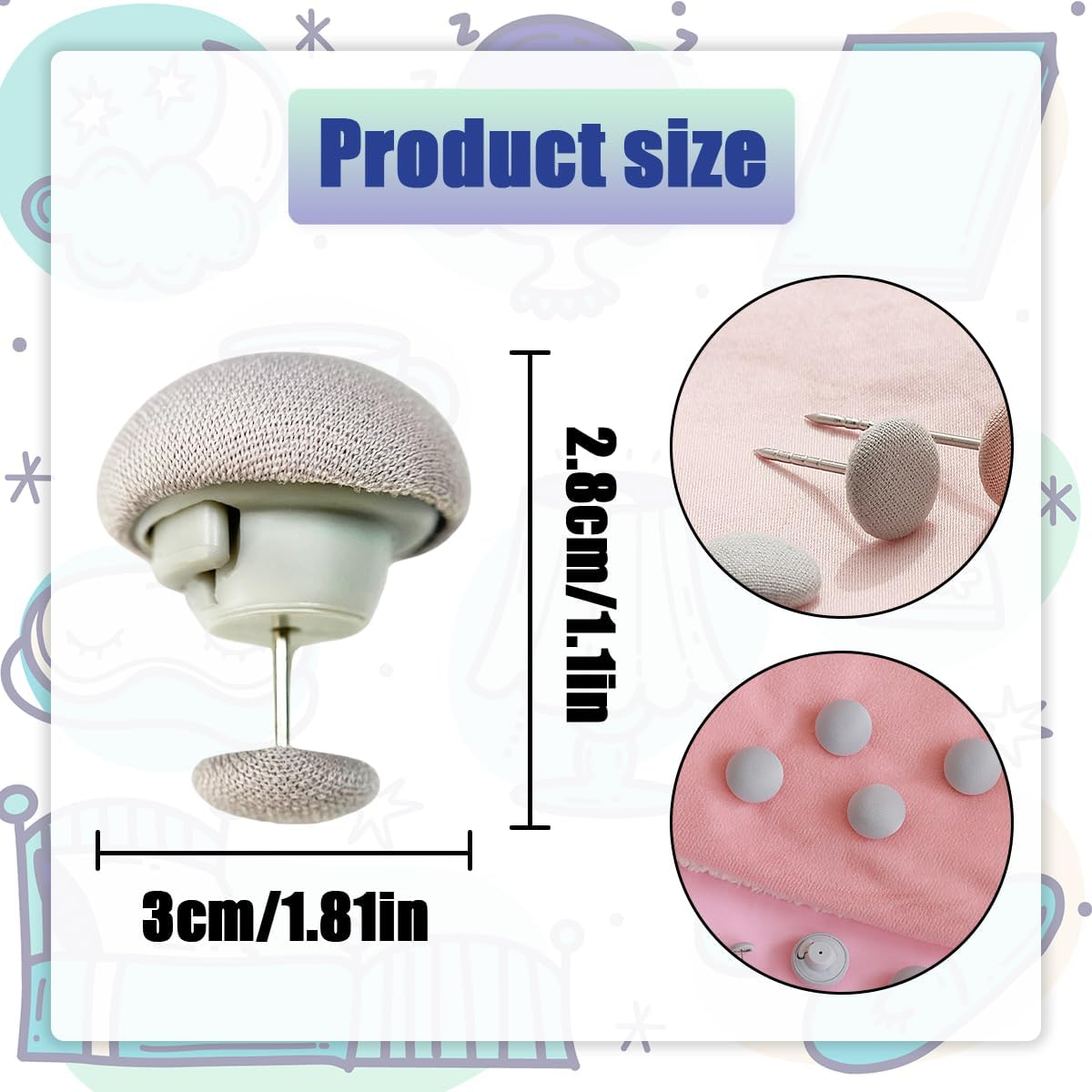 TEAONE Duvet Pins, 16 PCS Duvet Cover Holding Clip for Bed Sheets, Duvet Covers, Cushions, Curtains (2.8 X 3Cm/1.1 X 1.18In) image number 6