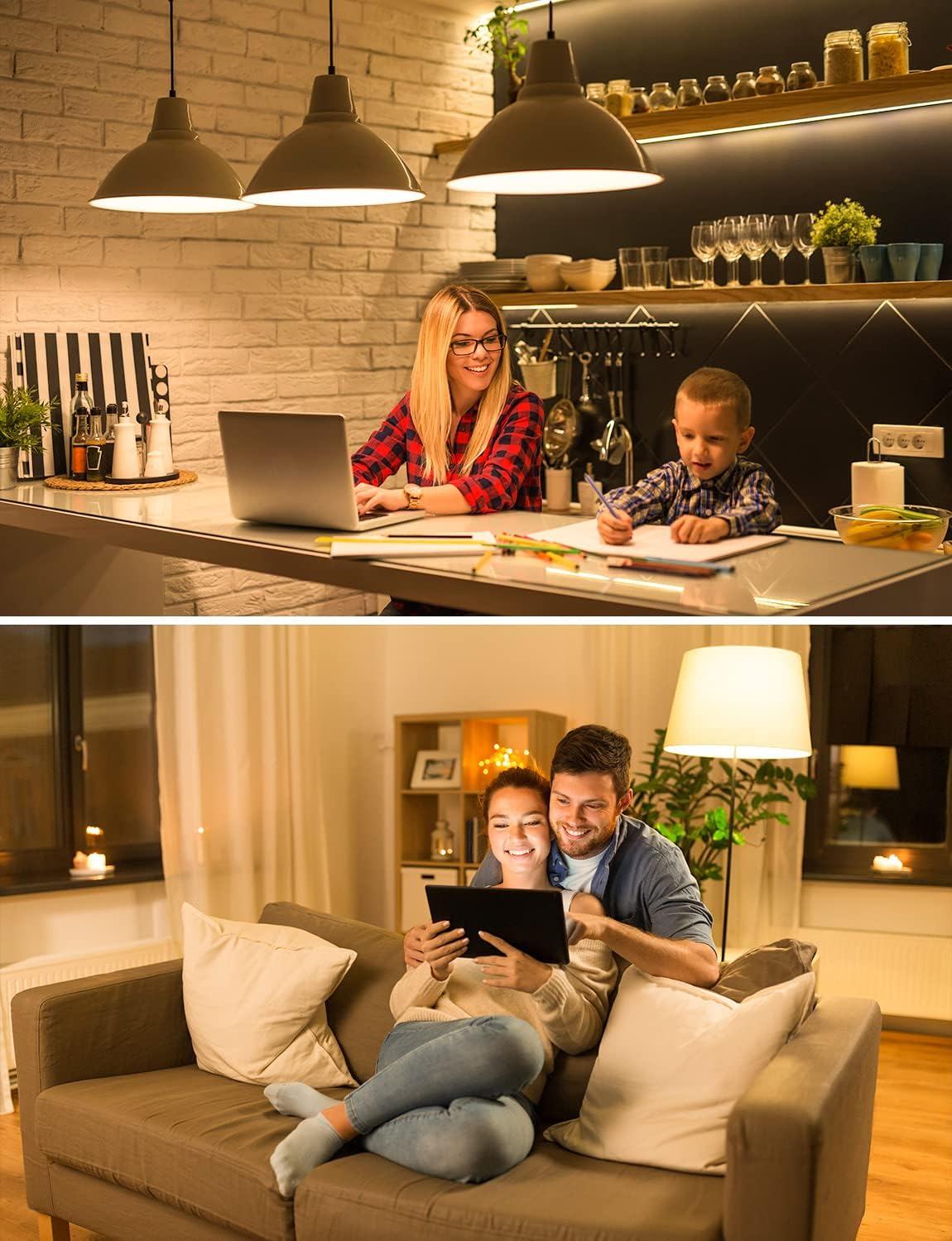 Lepro E27 Screw Bulbs 60W Equivalent, Warm White 2700K E27 LED Bulb, 8.5W 806Lm Edison Screw ES LED Light Bulb, Energy Saving Light Bulbs for Lamp, Non-Dimmable, Pack of 6 image number 2