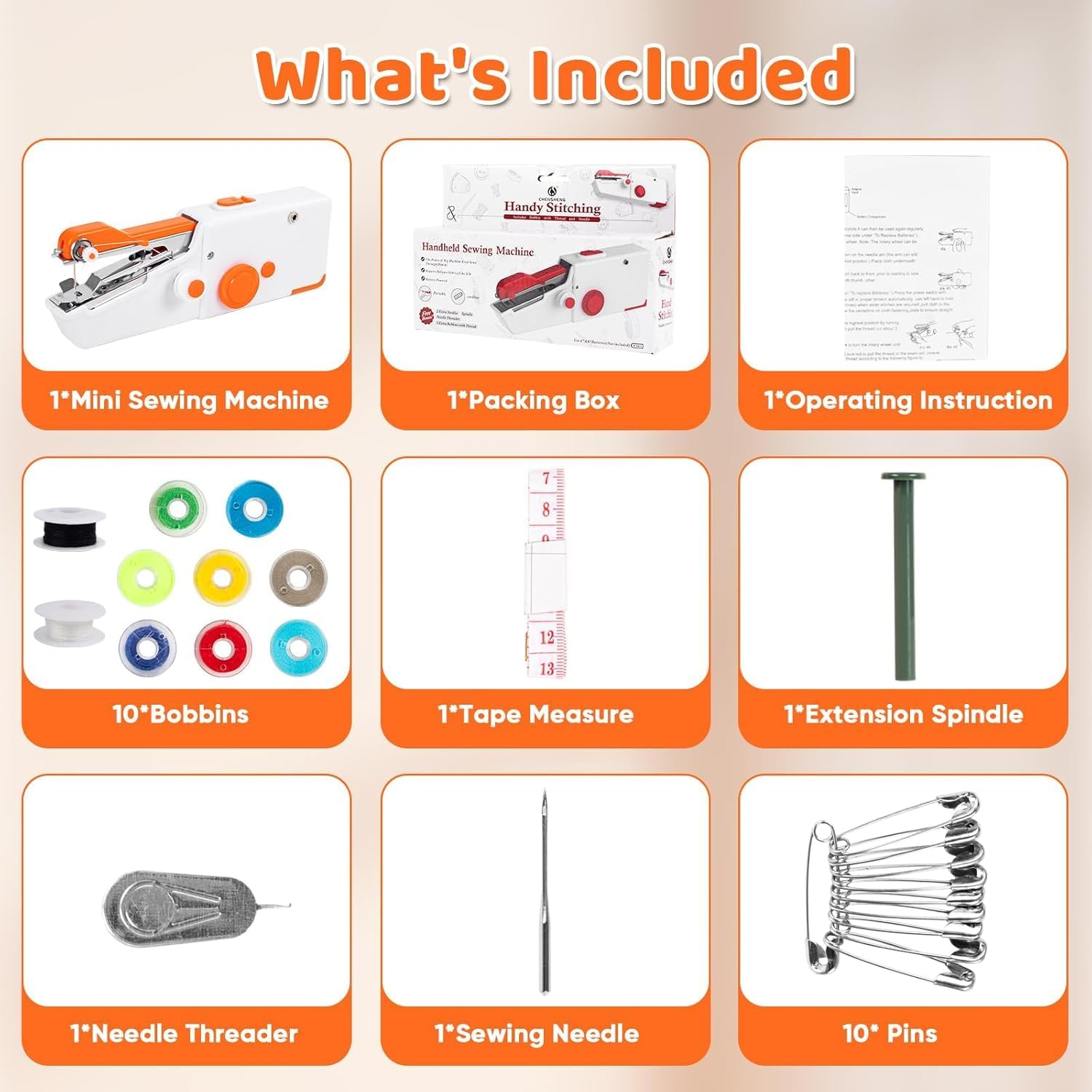 Handheld Sewing Machine for Beginners, Portable Mini Sewing Machine with Two Powered Supply Modes,Simple Operation, Quick Stitching for Home & Travel & DIY image number 6