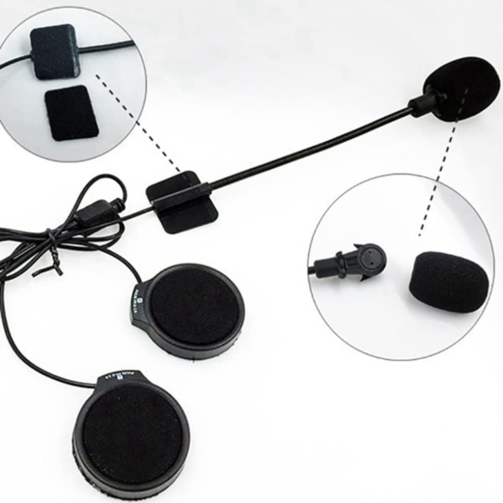 2 Set Motorcycle 5.0 Bluetooth Helmet Intercom Universal Pairing Earphone Headset with CNC Noise Reduction BT22 image number 1