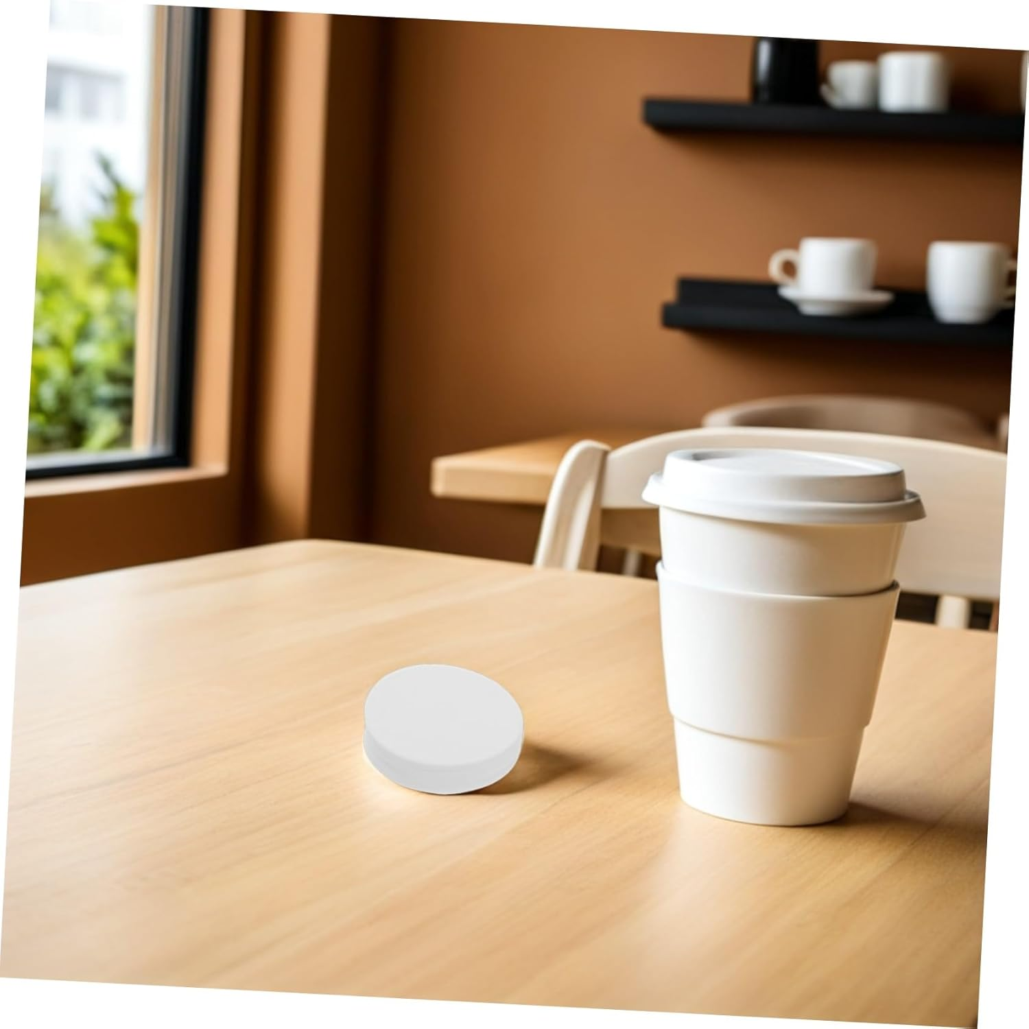 TEHAUX 600Pcs Disposable round Coffee Filter Paper for Percolators and Espresso Makers Compatible with Small Coffee Pots Single-Use Portable Filters for Camping Home Office Travel Party image number 4