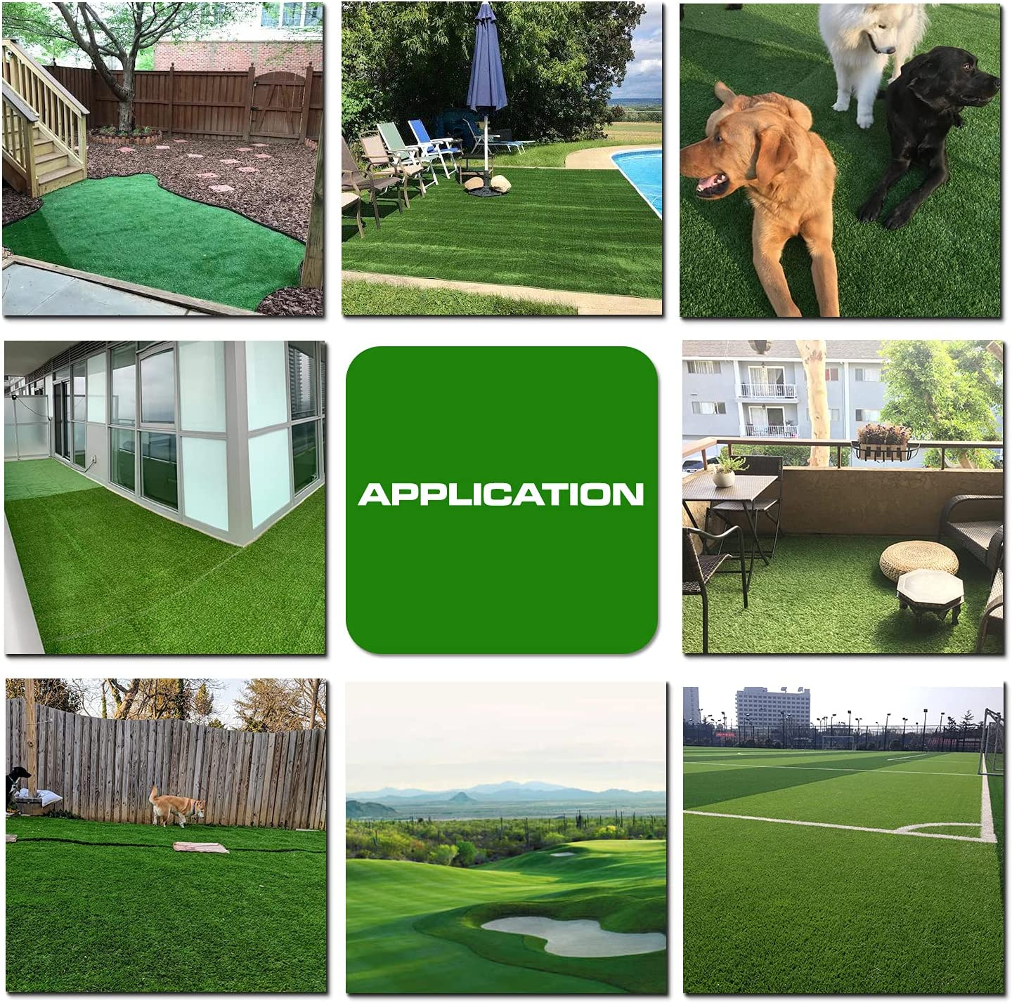 XLX TURF Realistic Artificial Grass Rug Indoor Outdoor - 3Ft X 5Ft, Thick Synthetic Fake Grass Dog Pet Turf Mat for Garden Lawn Landscape image number 1