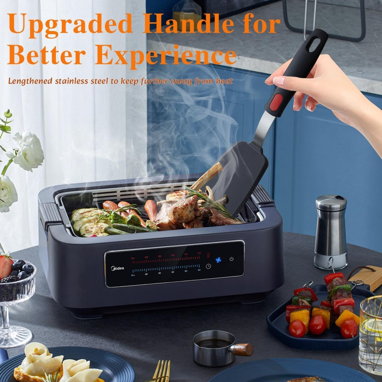 Silicone Spatula Turner, 5-Pack Spatulas Silicone Set for Nonstick Cookware, 600&deg;F Heat Resistant Kitchen Cooking Utensils Set for Egg, Pancake Dishwasher Safe image number 5