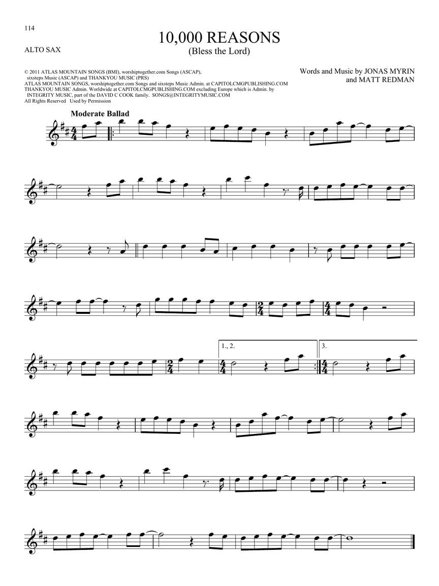 101 Worship Songs for Alto Sax image number 2