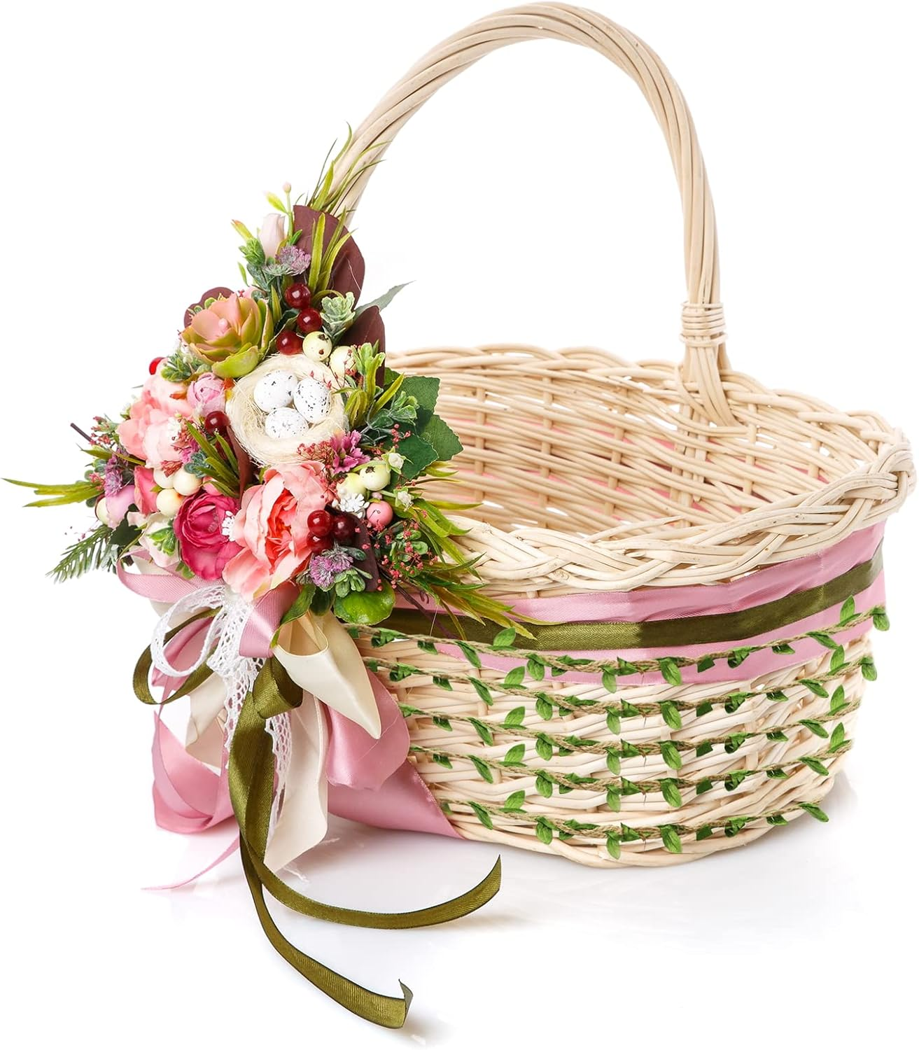 Green Leaves Jute Twine String - Natural Jute Twine Leaf Rope 5M Wedding Party Favor Home Garden Decoration image number 6