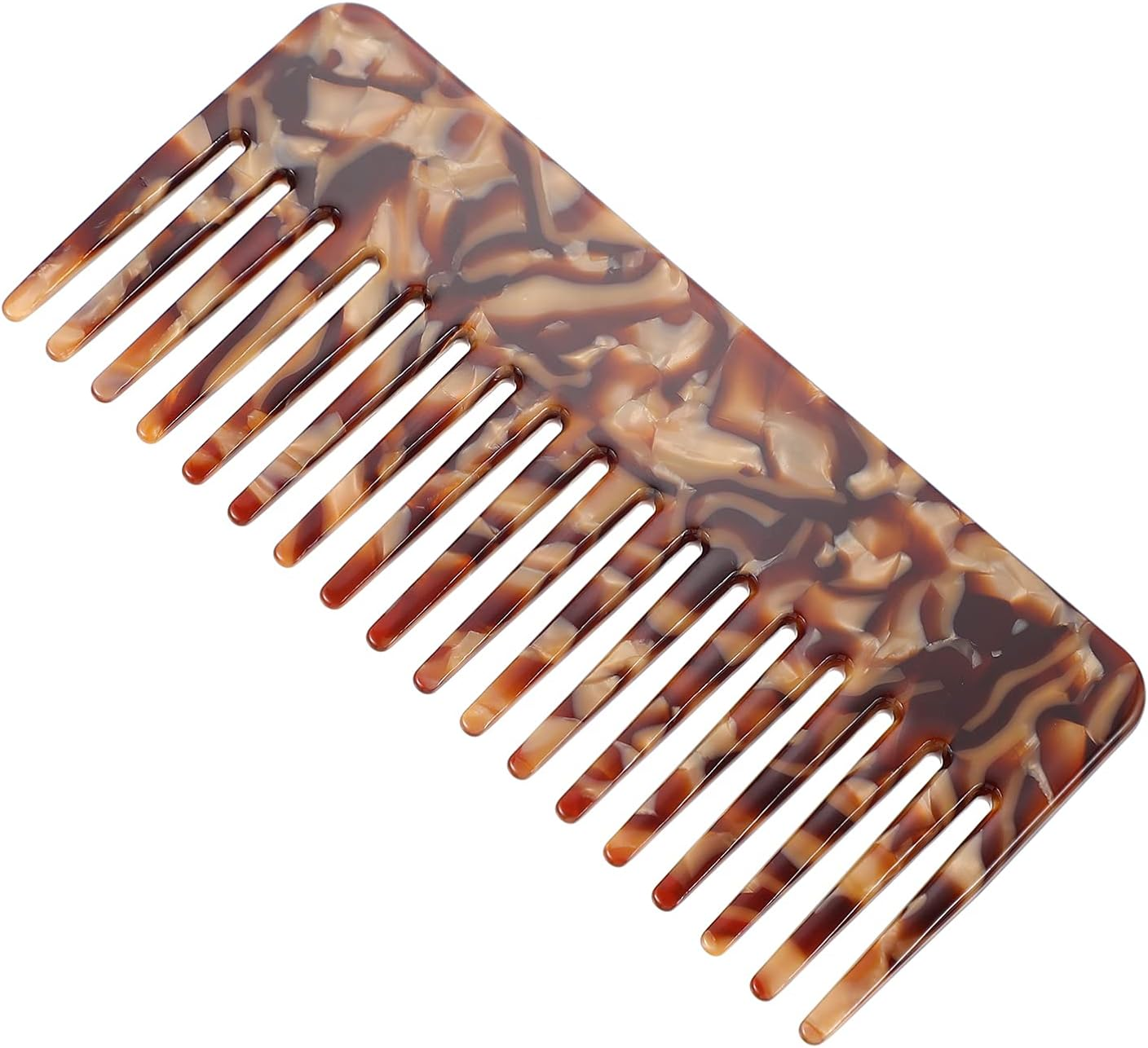 Kichvoe 1Pc Stylish Anti-Static Hair Comb Wide Tooth Detangler for Home Use for Smooth Thick Hair Comfortable Grip for Wet Dry Styling Unisex Design