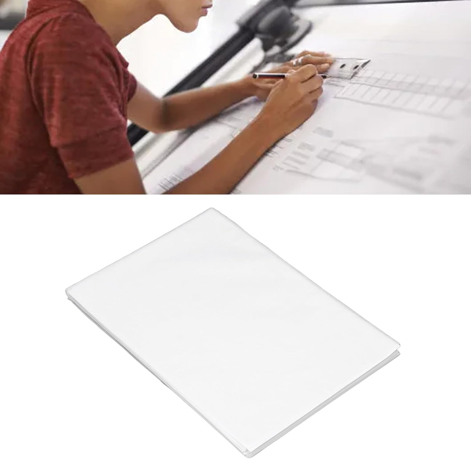Fafeicy 250-Sheet Tracing Paper Pad Translucent Drawing Paper for Sketching, Sewing Patterns and Crafts Professional Artist for Pencil Ink and Markers (A5) image number 6