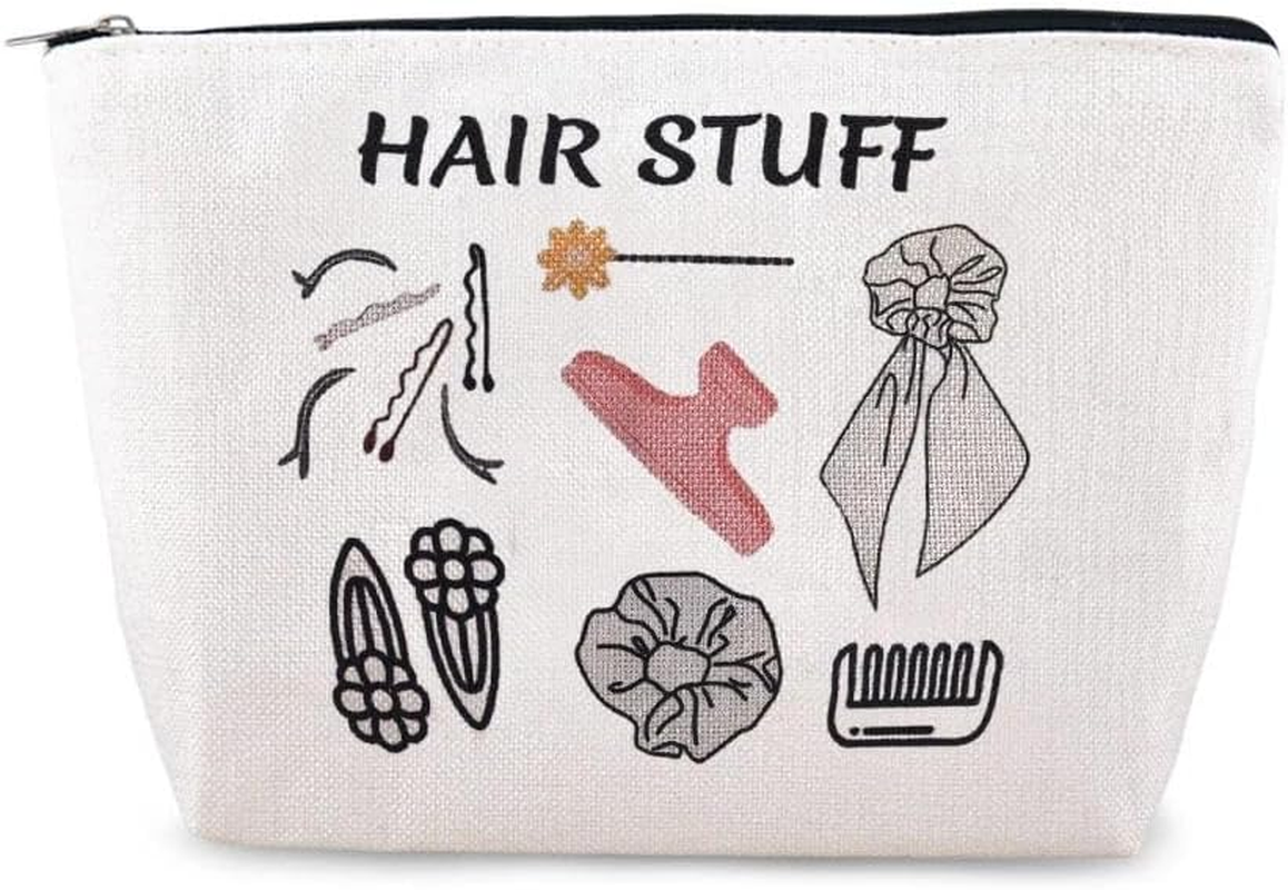 Hair Stuff Bags for Women Girls Travel Cosmetic Makeup Bag Pouches Hair Tools Organizer Cases Portable Skincare Toiletry Pouch Birthday Gifts for Hairdresser Holiday Christmas Presents for Hairstylist image number 4