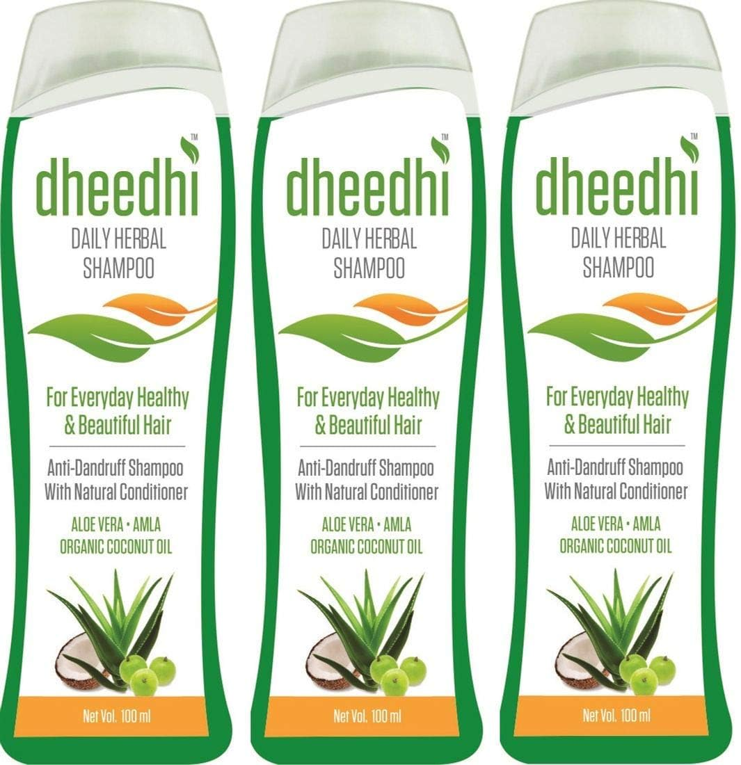 Dhathri Daily Herbal Shampoo, 100 Ml (Pack of 3)