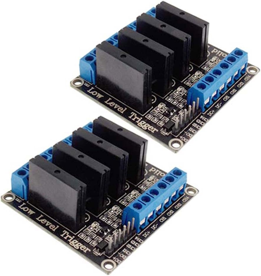 2Pcs 5V 12V 24V Solid State Relay 4 Channel 4-Way 4CH Relay Module Low Level Trigger (5V) image number 2
