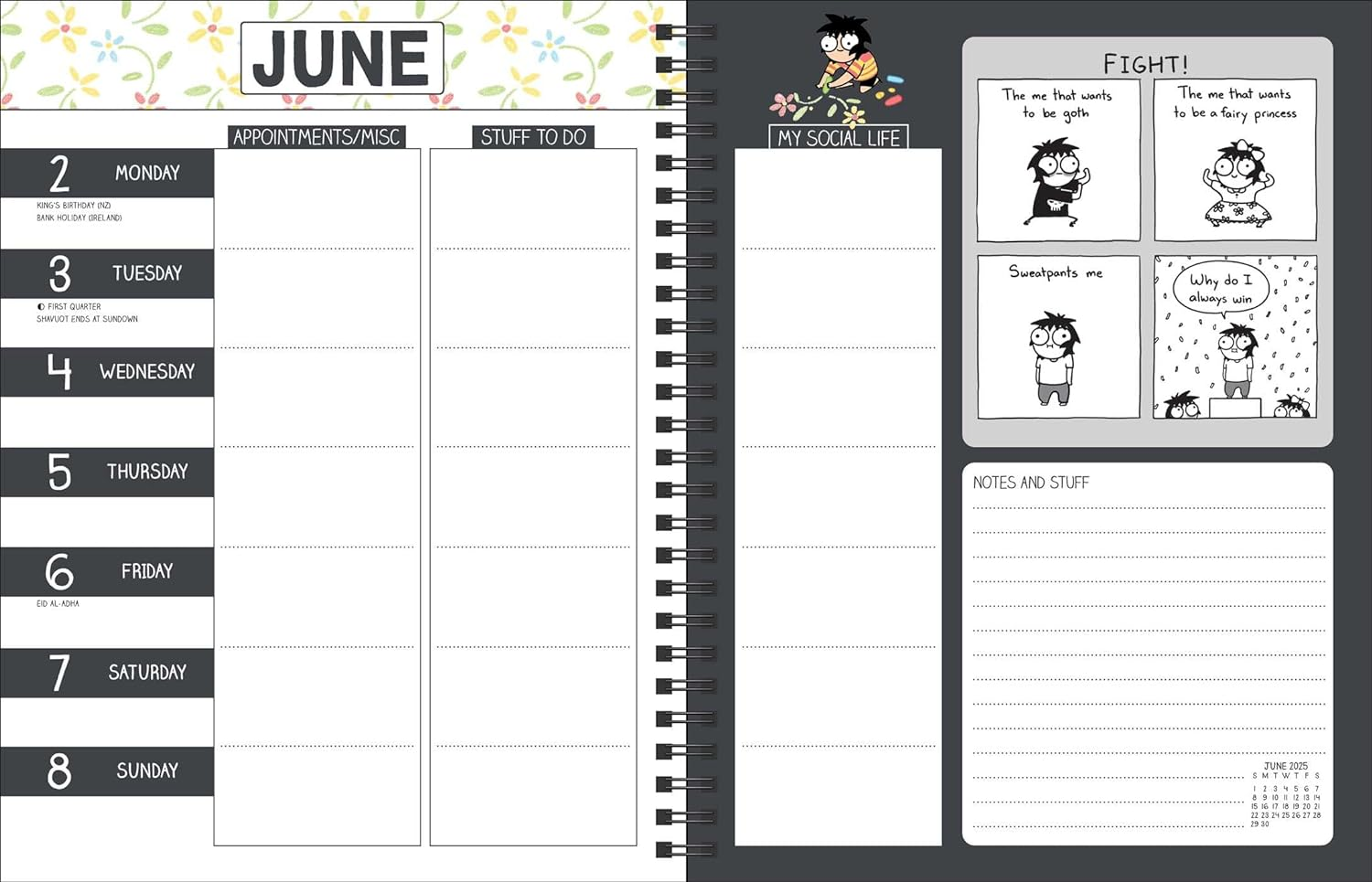 Sarah'S Scribbles 12-Month 2025 Monthly/Weekly Planner Calendar: Get It Together! image number 3