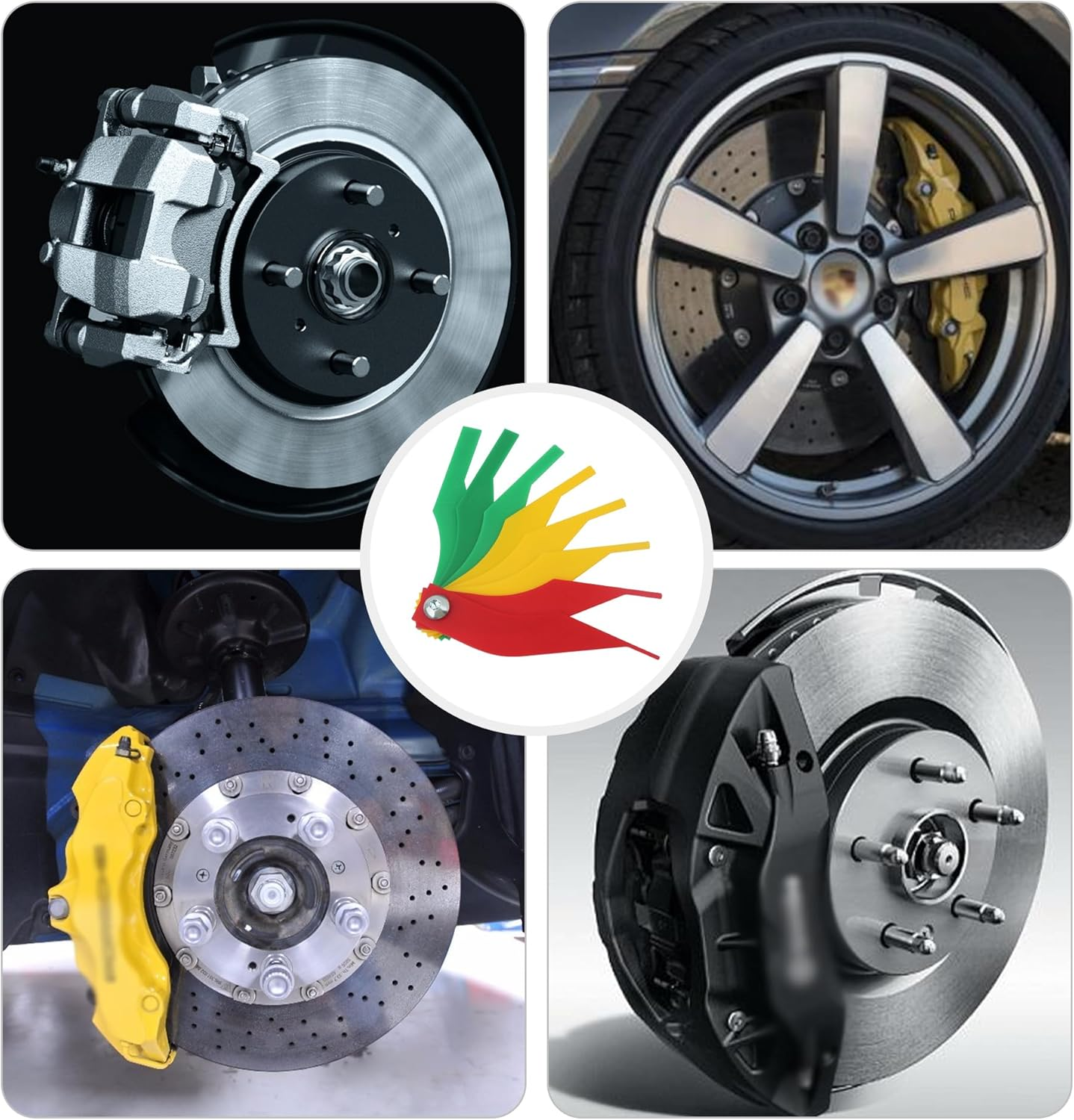 8PCS Brake Pad Measuring Tool,Color Coded Brake Pad Gauge with Metric & SAE Size,Durable Nylon Brake Pad Thickness Gauge Automotive Tool for Quickly Measure Disc & Drum Brake Pad image number 6