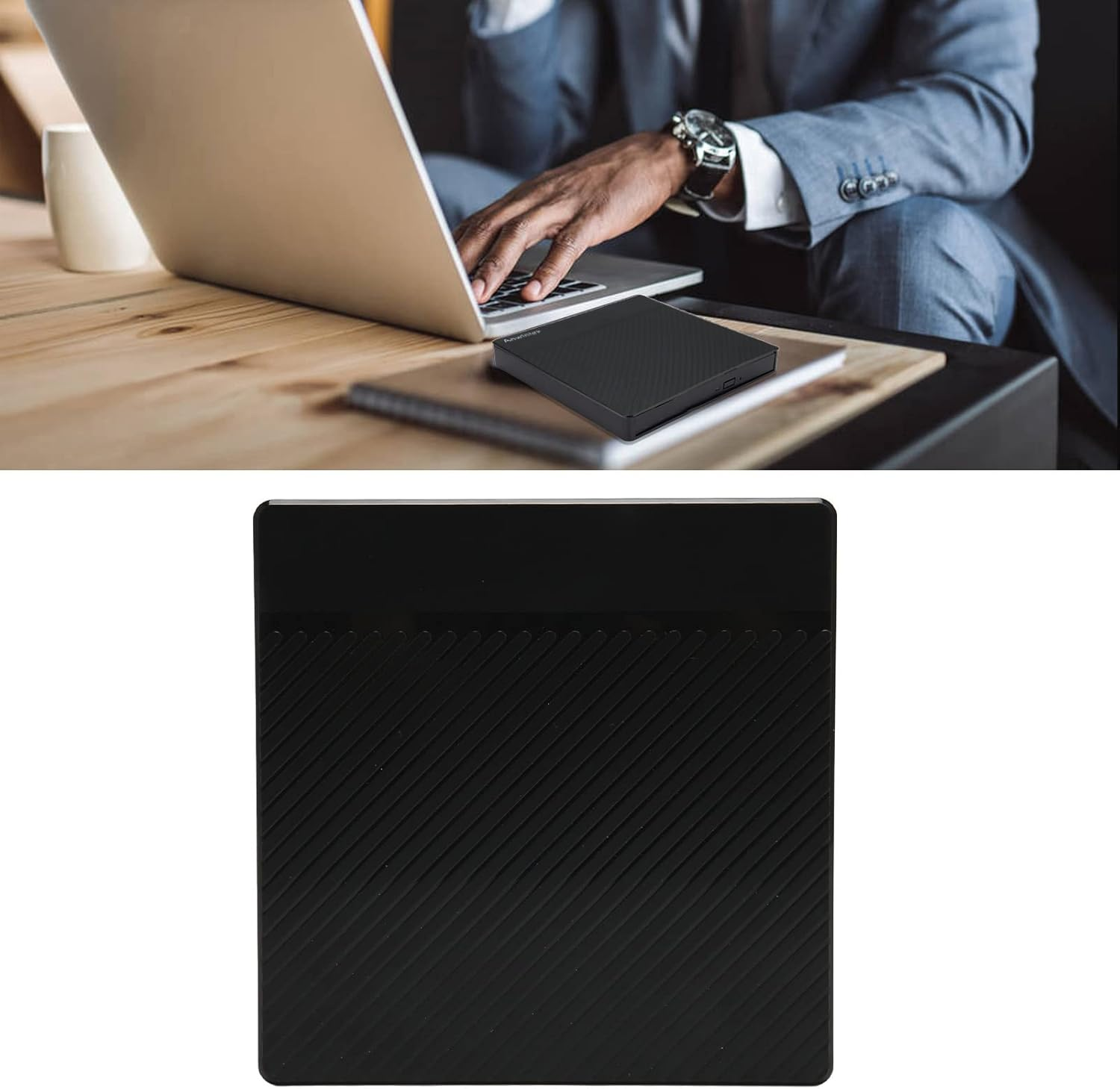 DVD Player for Laptop, External CD DVD Drive for Laptop External DVD Drive Box Type a Type C Interface 9.5Mm Thickness 5Gbps Transfer Portable USB3.0 External CD ROM Rewriter