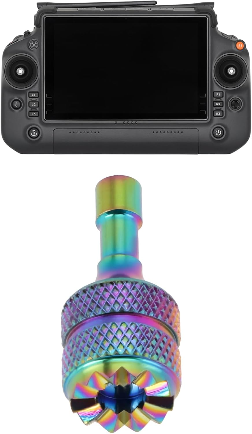 Be in Your Mind 2Pcs Rainbow Aluminum Alloy Thumb Sticks Compatible with DJI RC RC 2 Controller Joysticks Anti-Slip image number 5