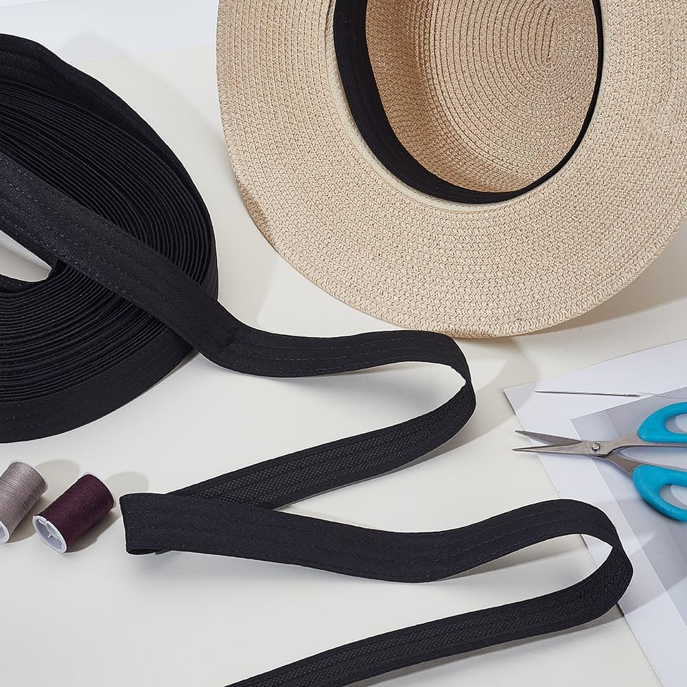 AHANDMAKER Hat Sweat Liner, Absorbent Polyester Sweatband for Hats Comfortable Hat Liners Sweat Protection Tape for Baseball Golf Tennis Caps Cowboy Hats