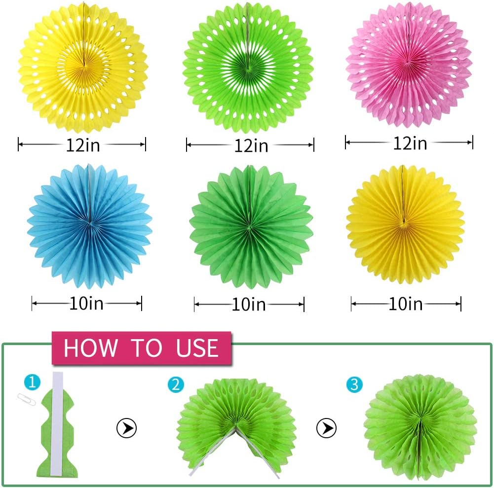 Zilue Flamingo Party Decorations Hawaiian Party Supplies Flamingo Honeycomb Ball Paper Lanterns Tissue Paper Fan for Luau Tropical Birthday Party Summer Decor image number 3