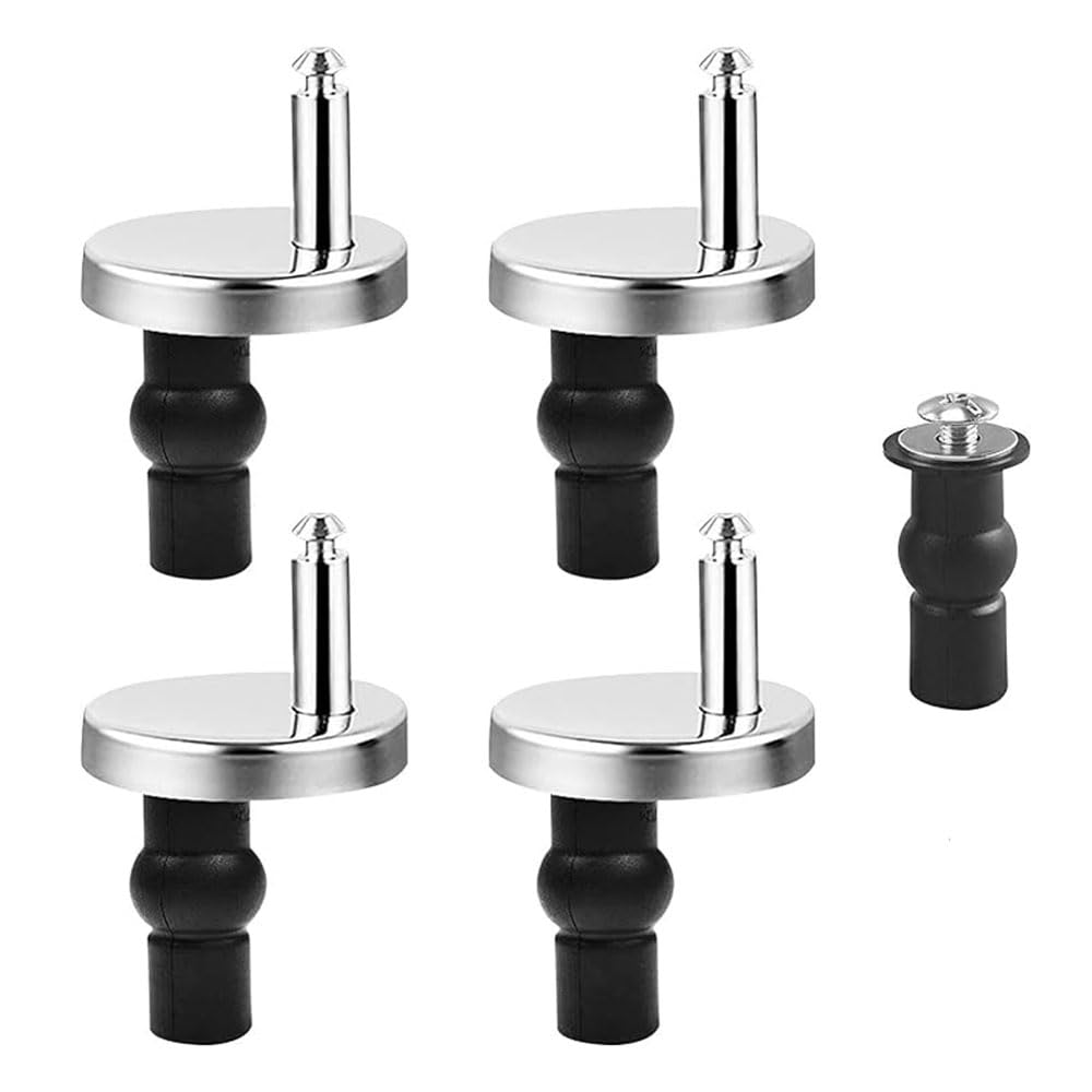 4 Pack Toilet Seat Fixing Screws, Universal Toilet Seat Fixings Fix Expanding Rubber Top Nuts Screws, Toilet Seat Bolts Kit Toilet Seat Hardware Replacement Kit for Home Bathroom Toilet Blind Holes image number 3