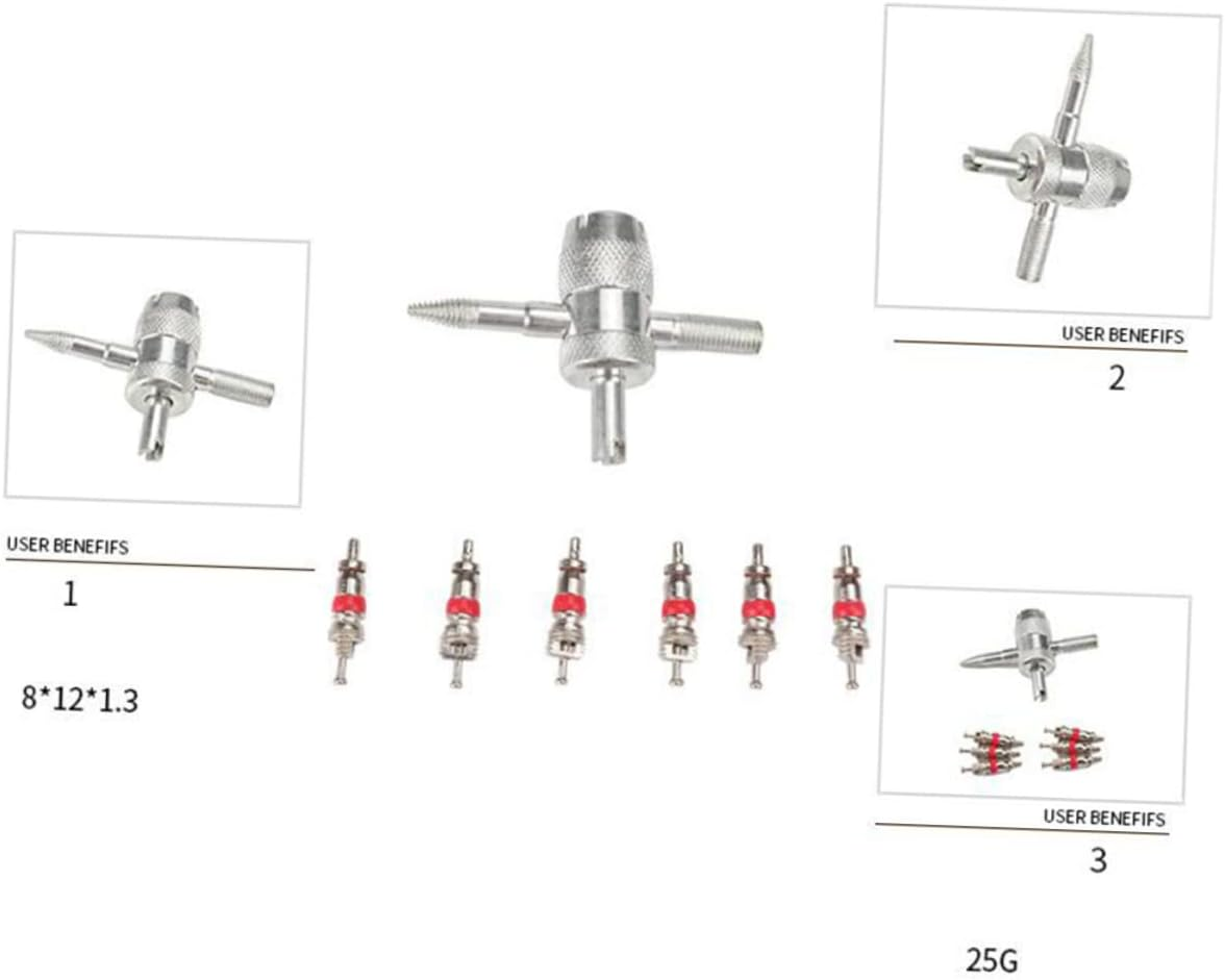 Beatifufu Automotive Tire Valve Core Kit Detaching Tools Car Truck Motorcycle Accessories image number 5