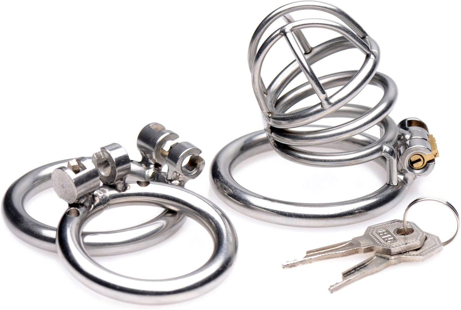 Master Series the Pen Deluxe Stainless Steel Locking Chastity Cage image number 1