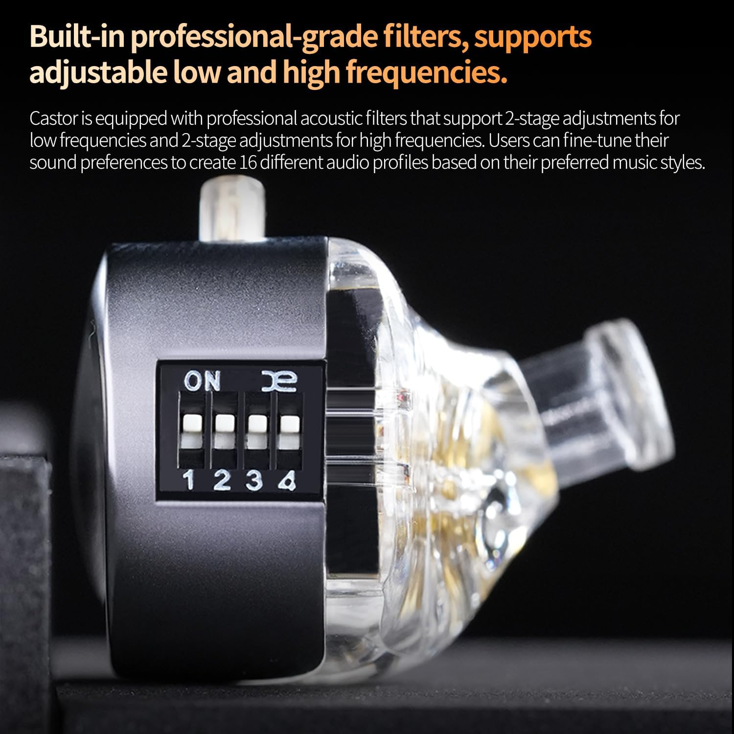 KZ Castor In-Ear Headphones, Wired Dual Drivers, Improved Hifi Bass In-Ear Headphones Noise Isolation IEM (Black (Enhanced Bass Version), with Microphone) image number 2