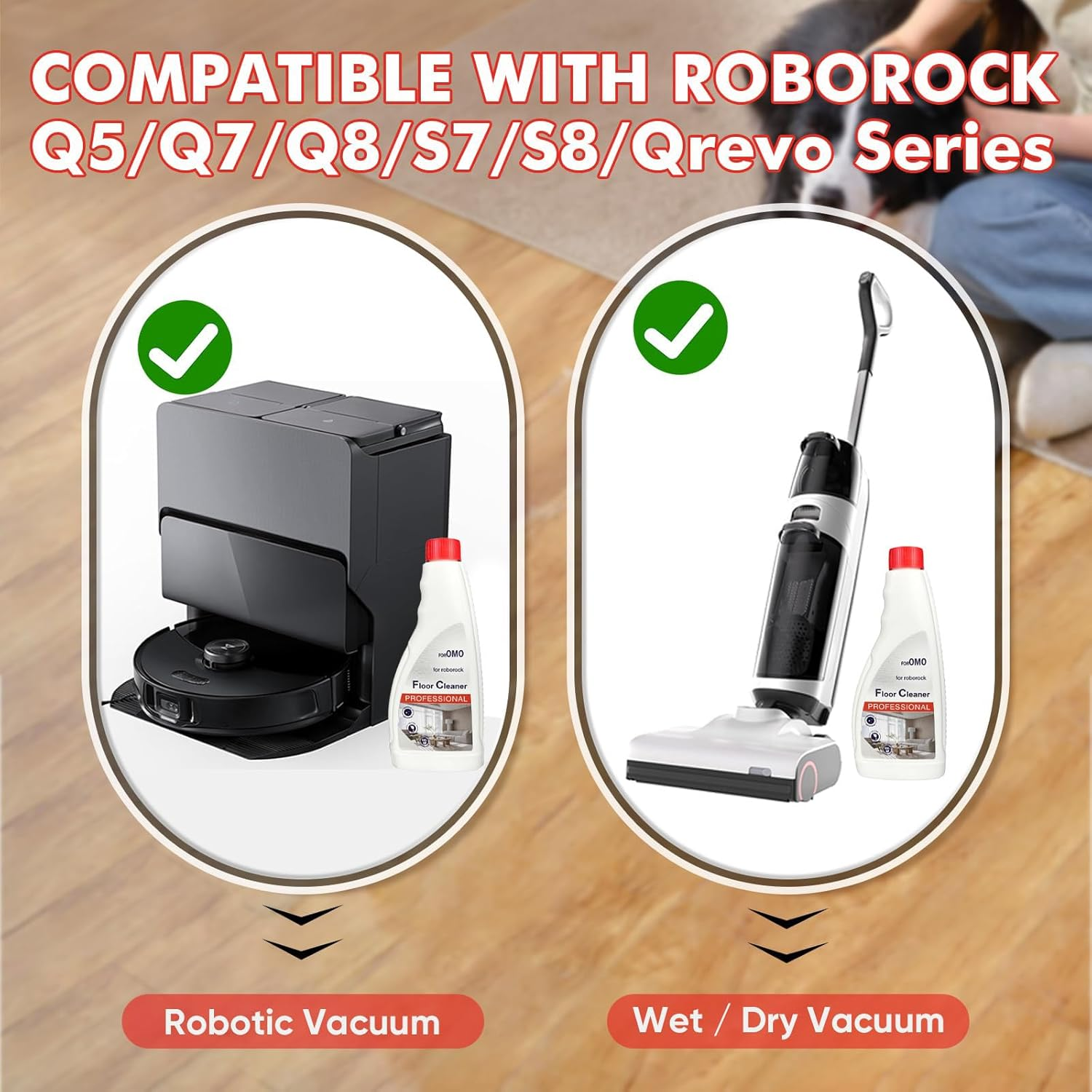 480Ml Floor Cleaning Solution Compatible with Roborock Robot Vacuum and Mop Cleaner Q5/Q7/Q8/S7/S8/Qrevo Series, All Robot Vacuums & Wet Dry Vacuum, Floor Cleaner for Mopping (1 Bottle Pack) image number 4