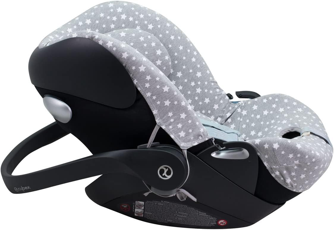 Janabeb&eacute; Car Seat Cover Liner for Cybex Aton Cloud Q, Aton M (White Star) image number 6