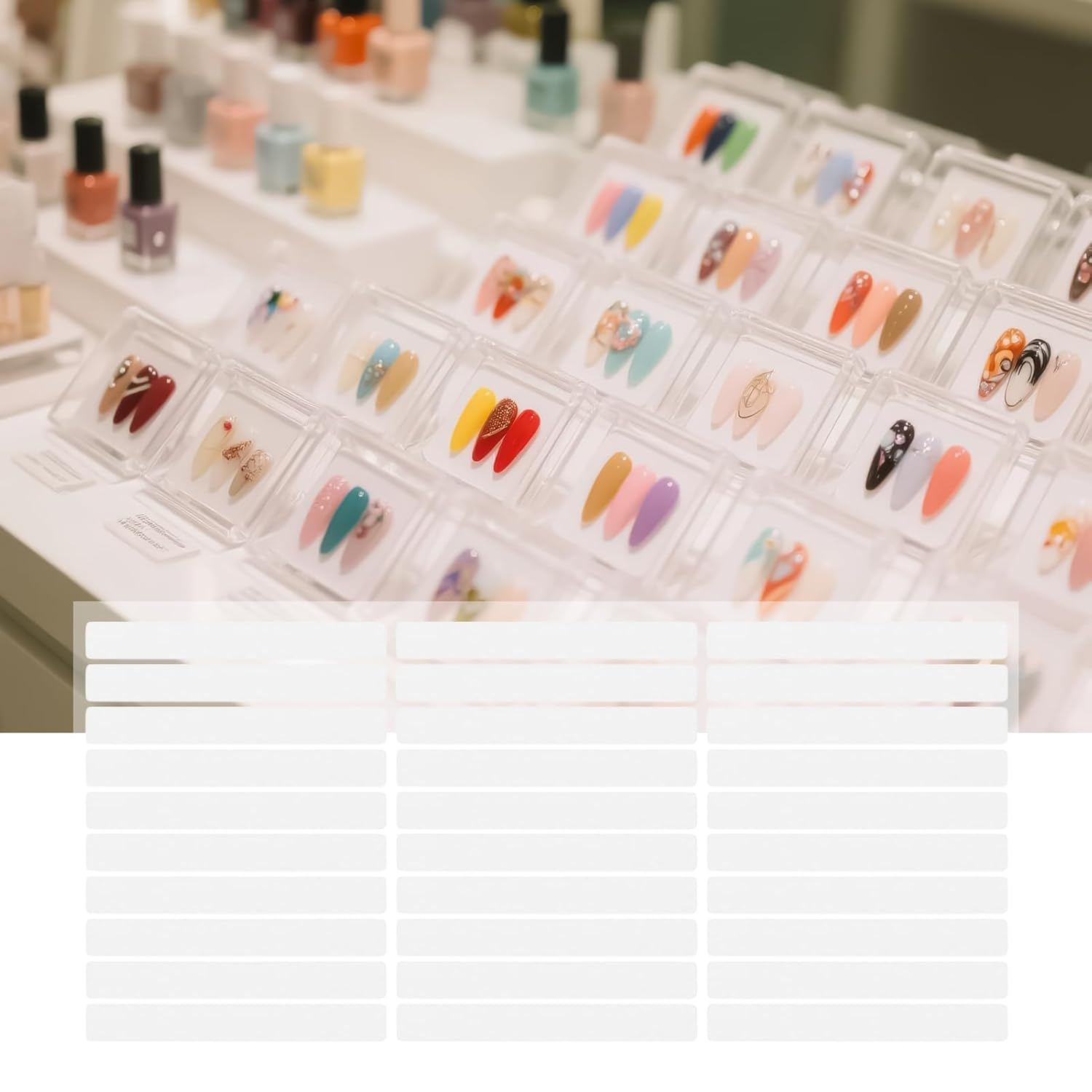 Double Sided Nail Tape,Press on Nails Adhesive Clear Mounting Tape | Removable Salon Supplies Manicure Colors Designs Showcase Adhesive for Room Car Wall Home Office image number 3