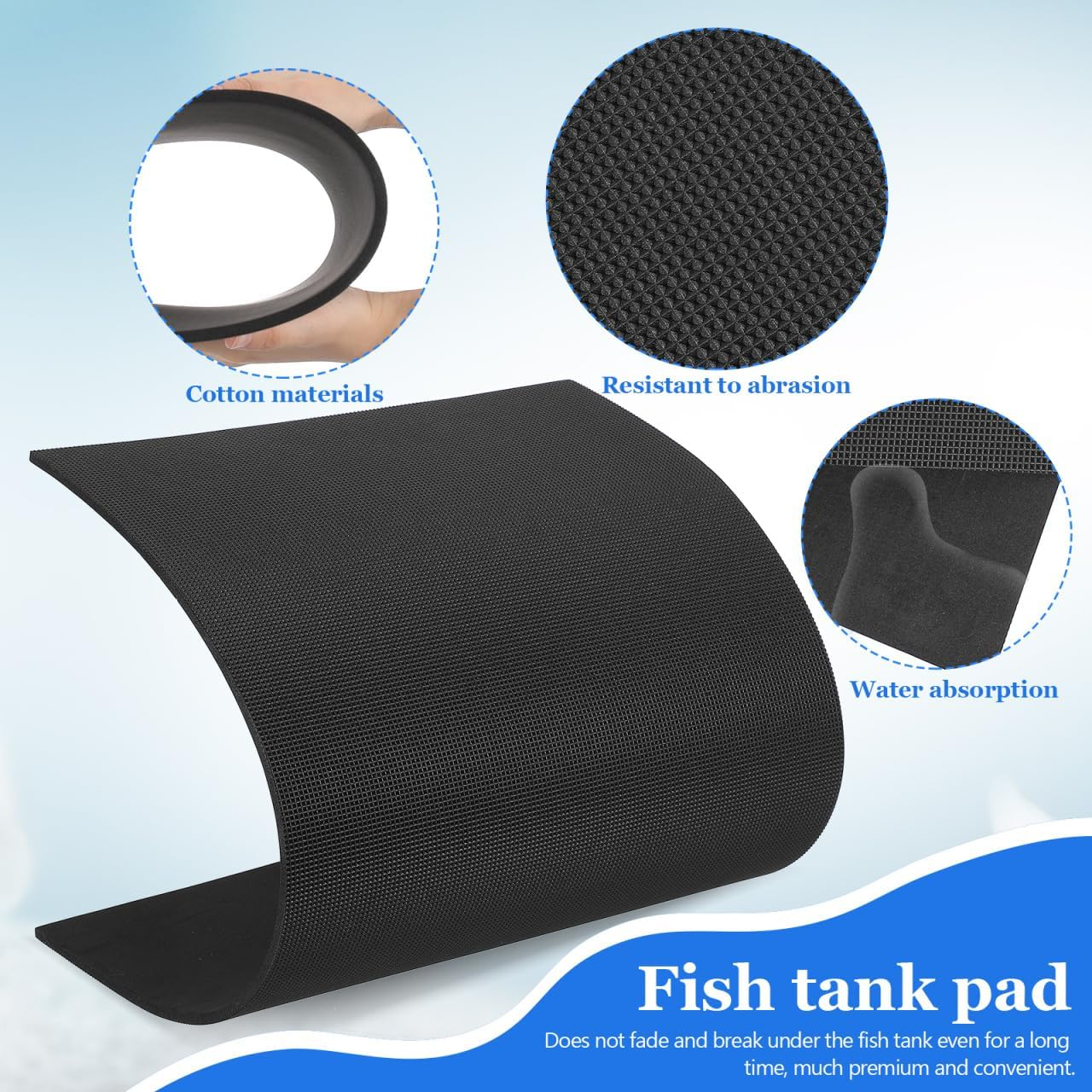 Mobestech Aquarium Accessories Mats anti Skid Pads Pad for Fish Tank under Fish Tank Mat Household Tank Aquarium in Home Terrarium Storage Tank Thick Bottom image number 5