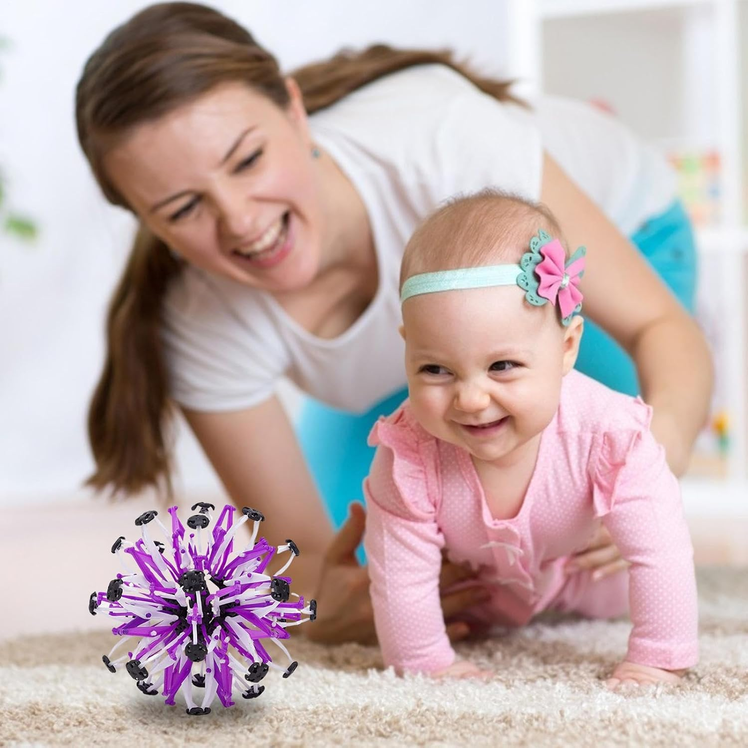 Expanding Scalable Variable Flower Ball, Magic Telescopic Ball Educational Toy Magic Telescopic Globe Geometric Shape, Sensory Sphere for Kids and Adults, Novelty Stress Relief Toy image number 6