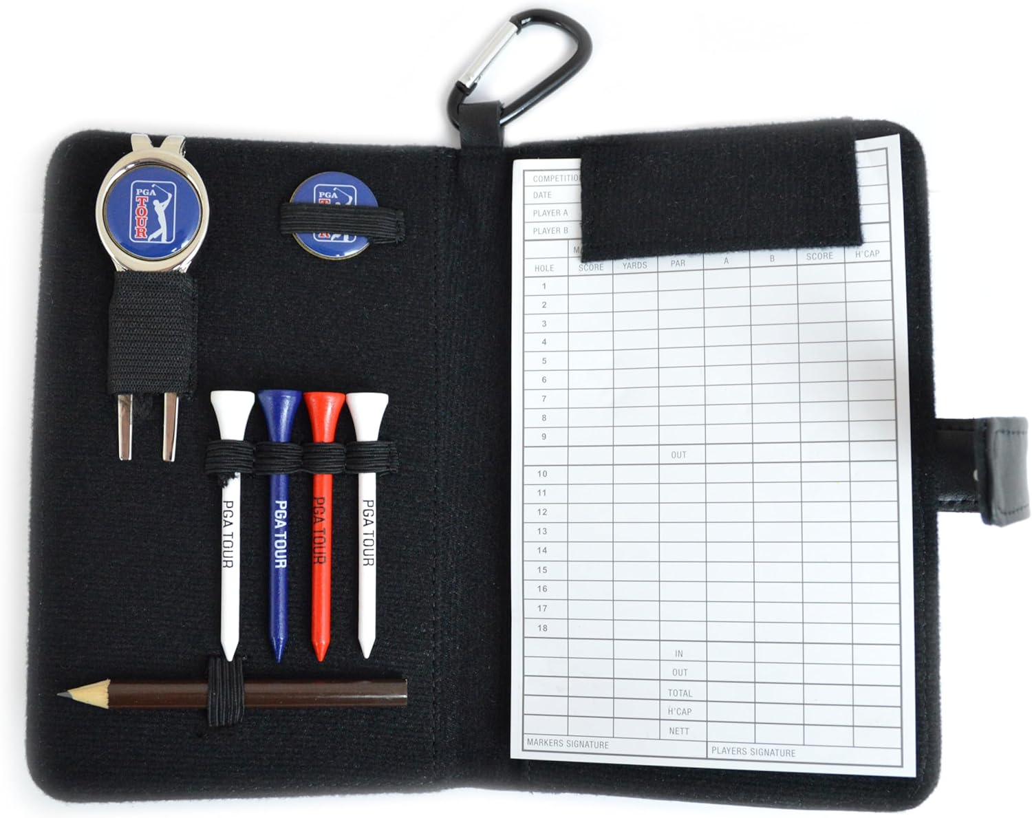 PGA Tour Golf Leather Organiser - Black image number 5