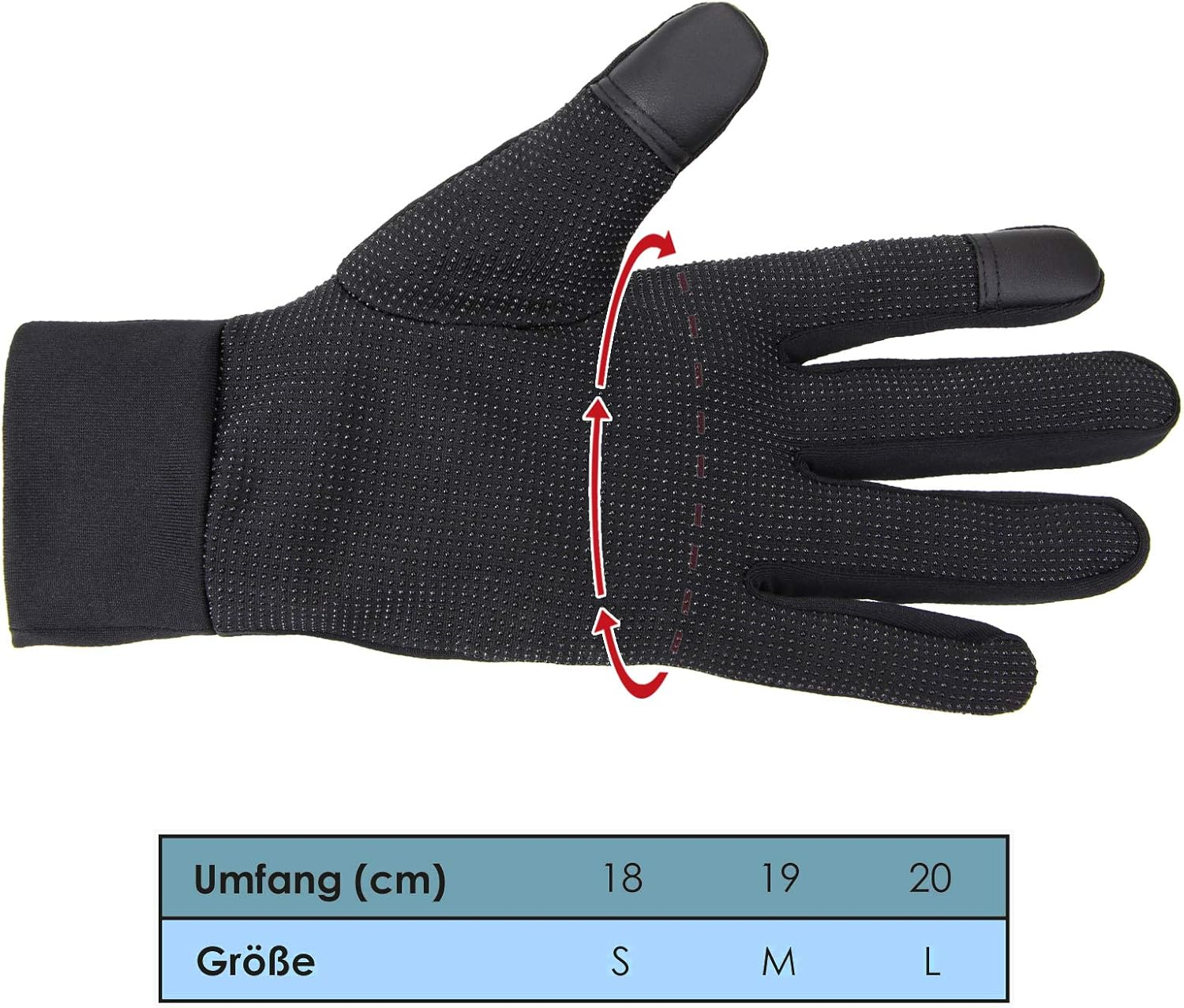 ALPIDEX Lightweight Sports Gloves Men Woman Gloves Touchscreen Running Thin Warm Liner Winter Bike Walking Cycling Biking Sporting Driving anti Slip Glove Liner image number 4