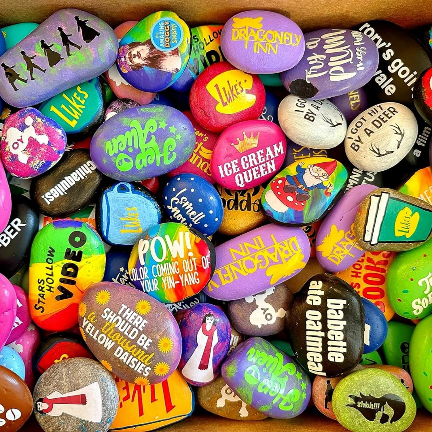 Meilala 20PCS Natural Painting Rocks, 2&ldquo;-3&rdquo; River Rocks for Painting ， DIY Rocks Flat & Smooth Kindness Rocks for Arts, Crafts, Decoration image number 5