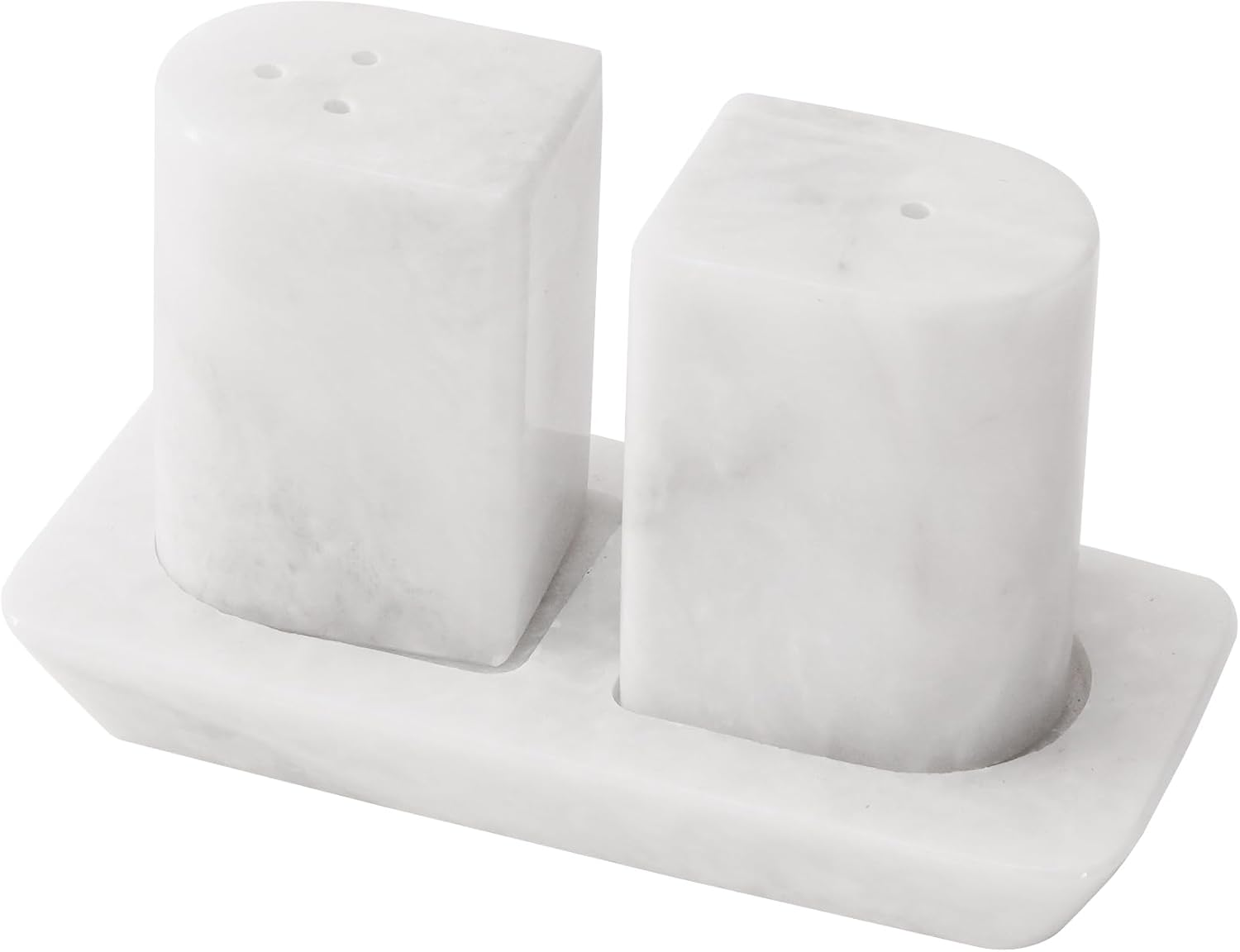 Radicaln Marble Salt & Pepper Shakers Set &ndash; 2.5" Green Modern Kitchen Essentials for Cooking and Dining, Stone Spice Holder & Saleros for Black Pepper, Pink Salt - Oceanic image number 7