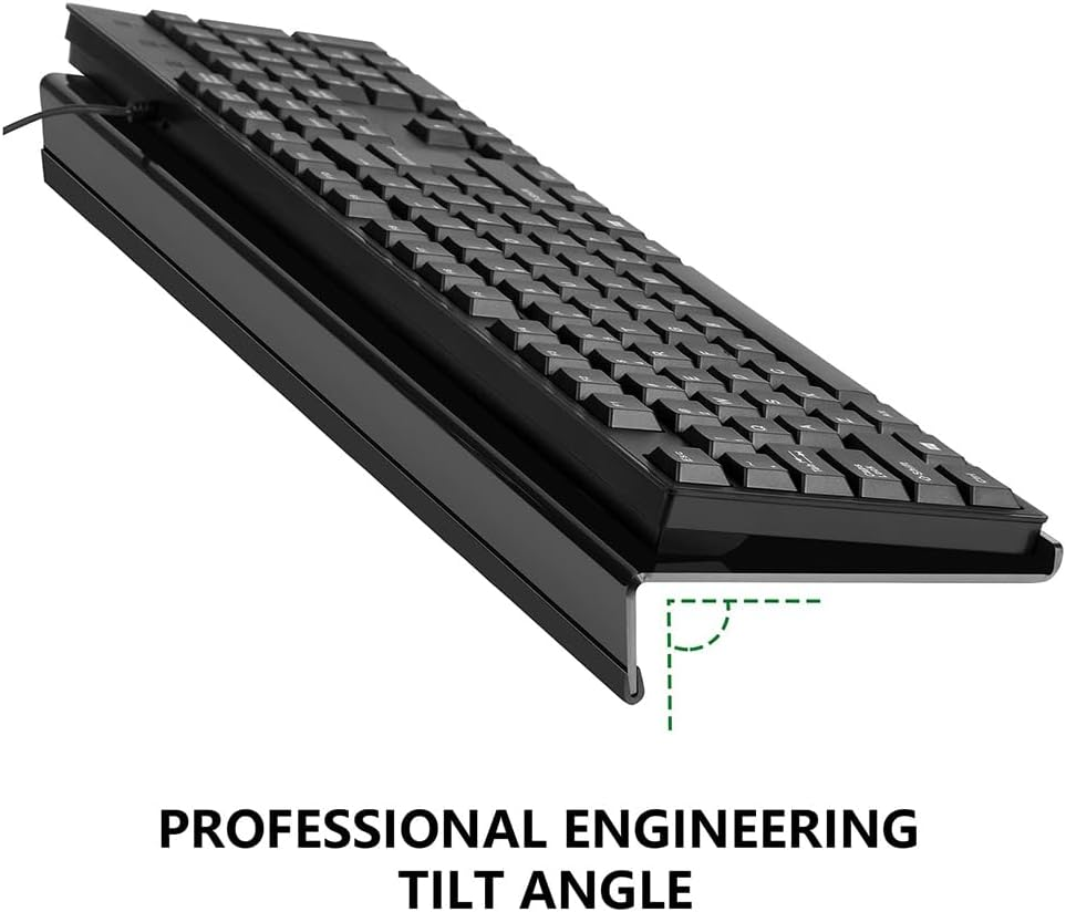 Fulillanlun Acrylic Computer Keyboard Stand Keyboard Holder for Desktop for Desk, Keyboard Riser Tilt Lift image number 2