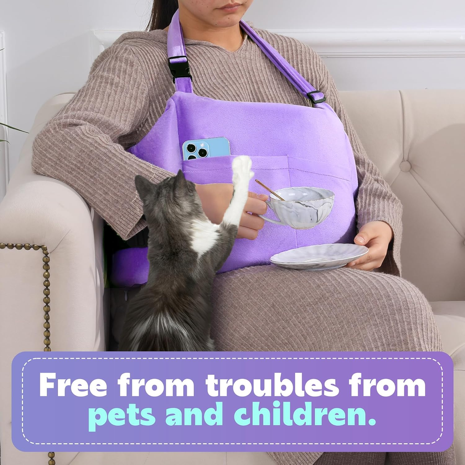 MABOZOO Mastectomy Pillow, Mastectomy Recovery Supplies Surgery Recovery Gifts for Women Breast Pillow for Sleeping Seatbelt Protection image number 5