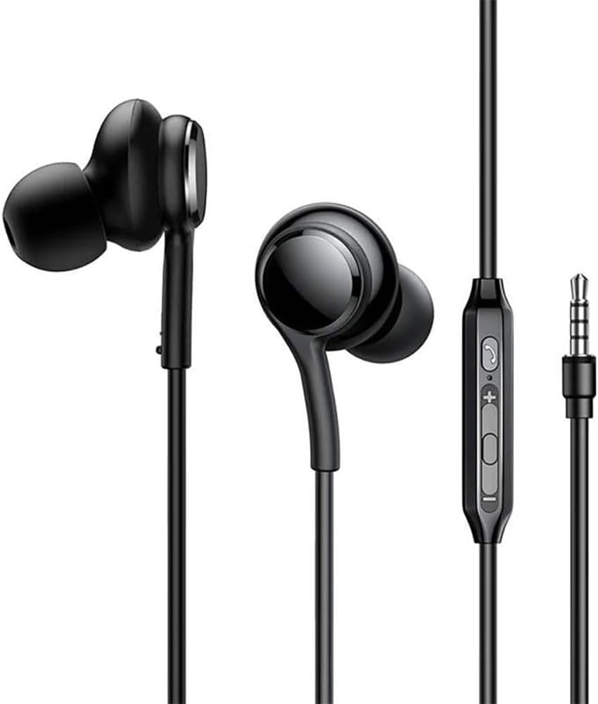 Joyroom 3.5Mm In-Ear Wired Earphones, In-Ear Headphones with Built-In Microphone and In-Line Control, Ideal for Music, Calls, and Entertainment, Black