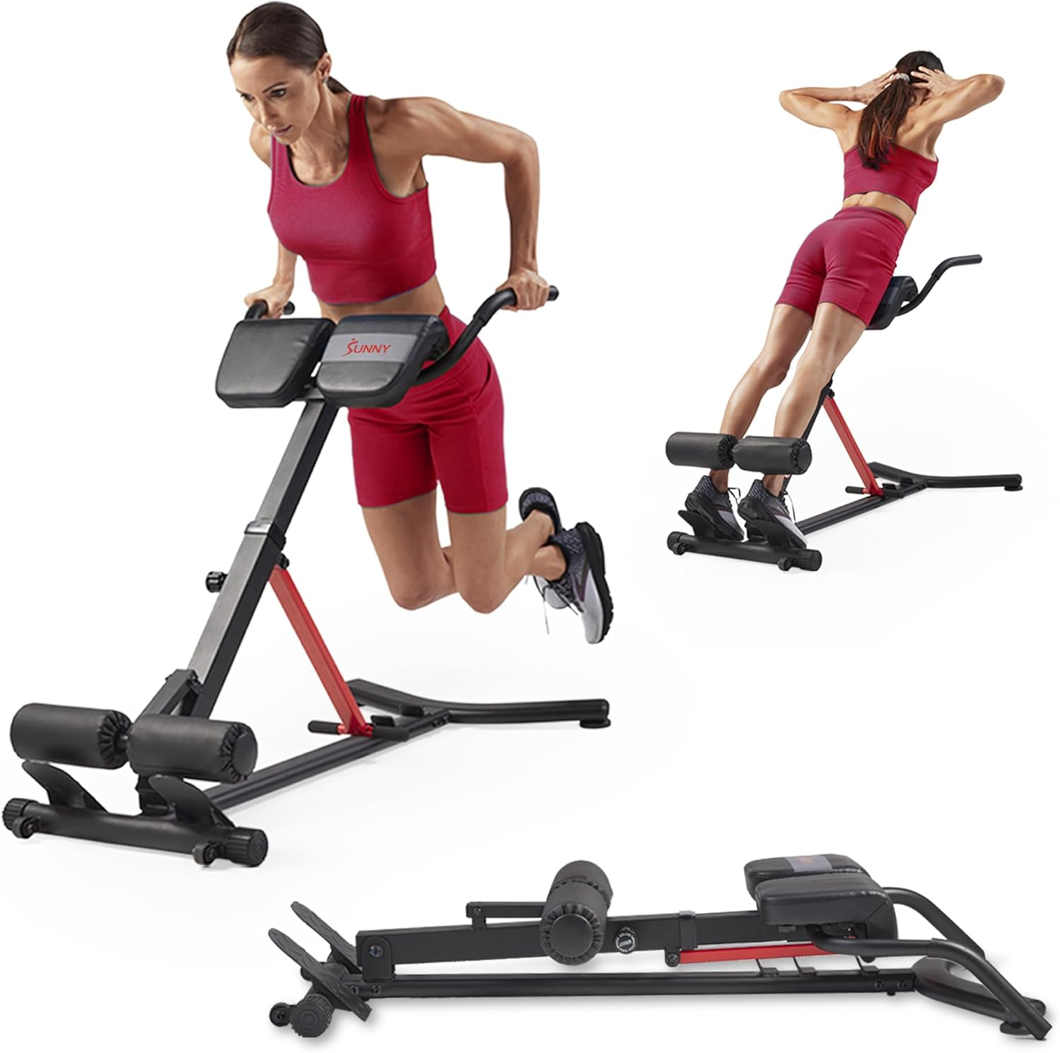 Sunny Health & Fitness Hyperextension Roman Chair image number 6