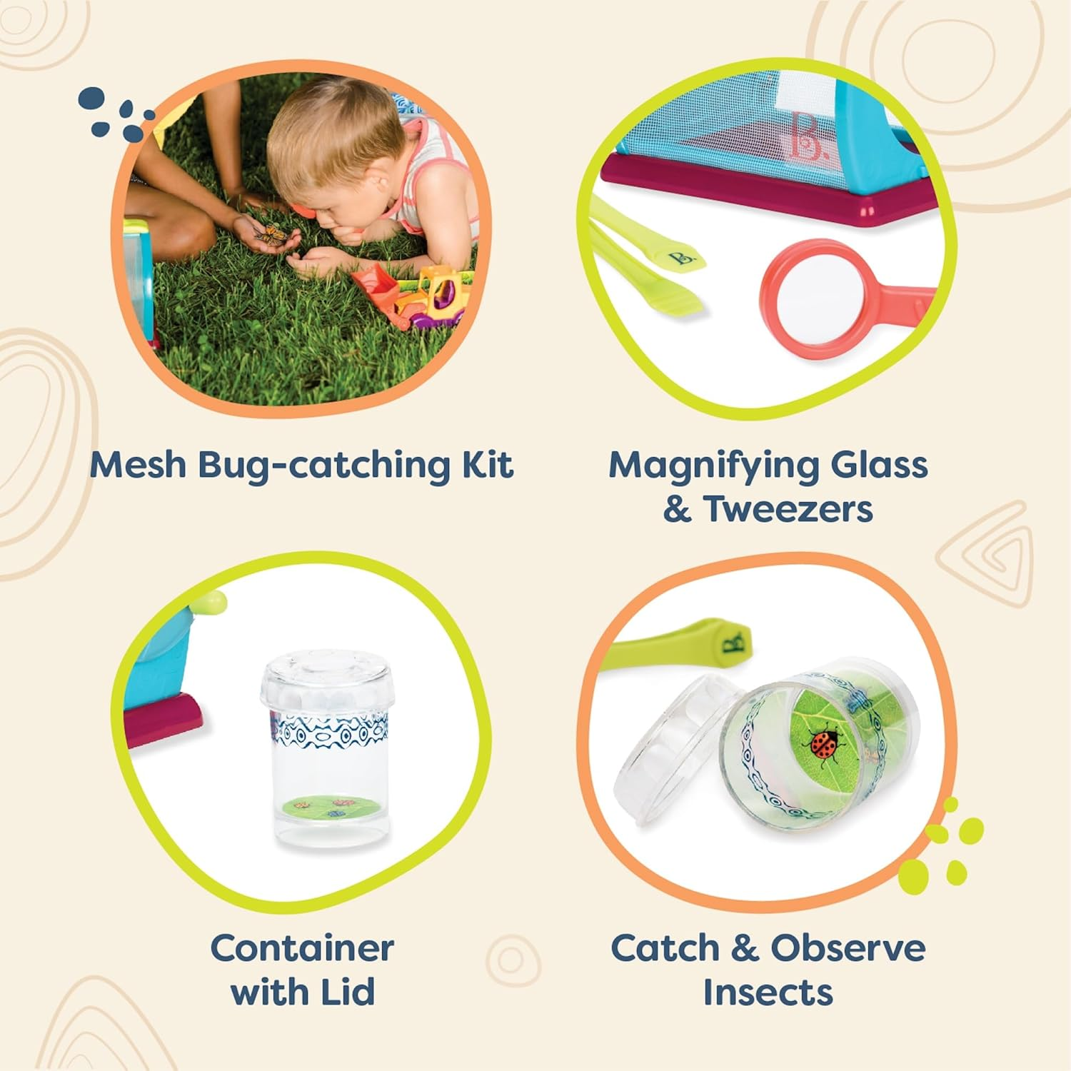 B Toys by Battat &ndash; Bug Bungalow Insect Catching Kit &ndash; Bug Toys for Kids 3+ image number 4