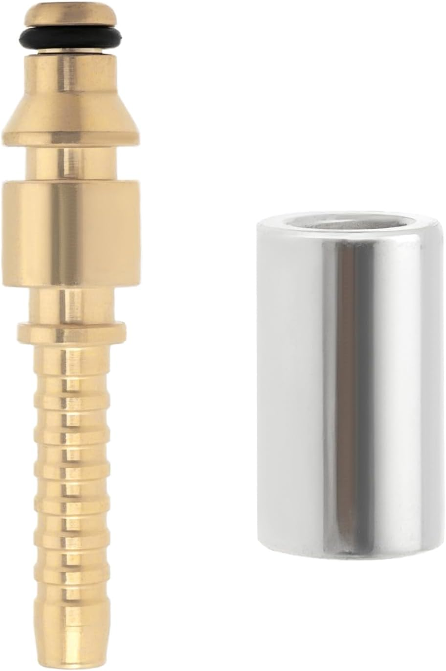 Be in Your Mind 1Pc 1/4 Inch Brass Pressure Washer Hose Fitting 6.5Mm Quick Fit Male Pressure Washer Adapter with Crimping Ferrule Compatible with Stihl Pressure Washer image number 6