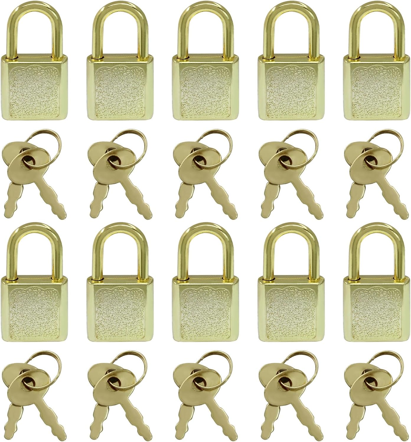 Litoexpe 10 Pcs Mini Cute Diary Padlock Tiny Small Luggage Locks with Keys, Small Metal Padlock Solid Luggage for Jewelry Boxes Decor (Black)