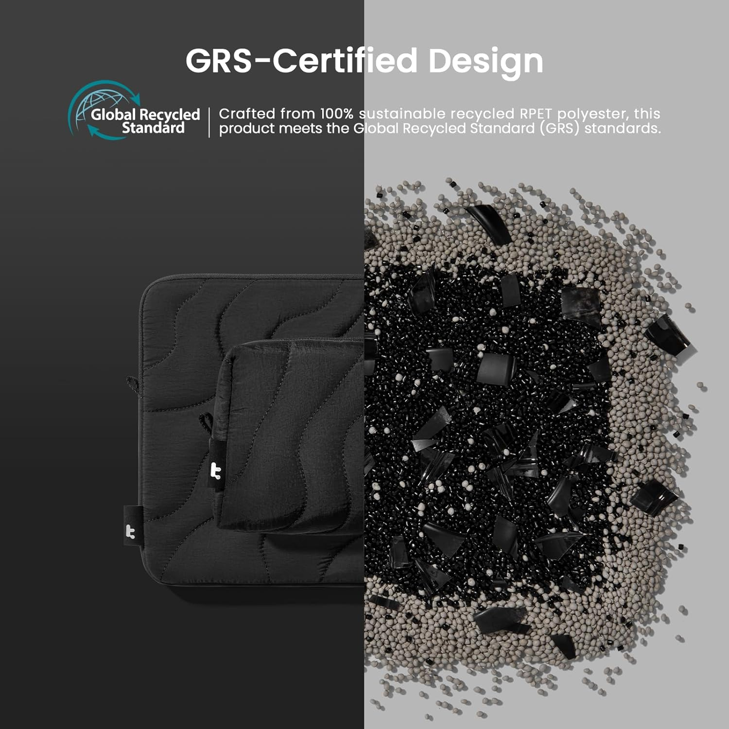 Tomtoc 360 Protective Puffy Laptop Sleeve Set for 13-Inch Macbook Air M4/A3240 2025, M3/A3113, M2/A2681, 13-In Macbook Pro, Quilted Soft Puffer Bag with Tech Pouch for 13-In Surface Pro, Copilot+Pc image number 2