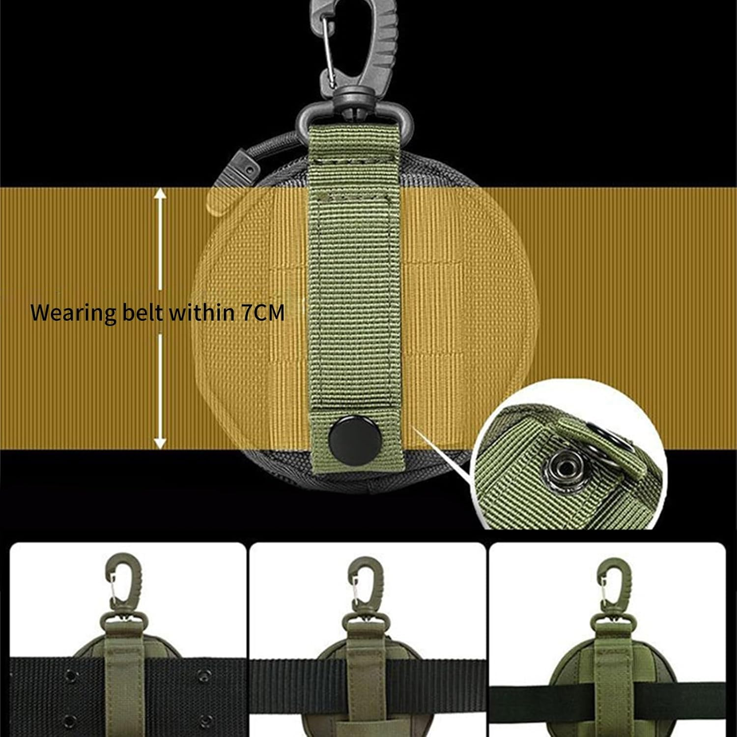 Pasnmkvn Small Keychain Coin Purse Keychain Small round Coin Holder Headset Pack Gear Accessories image number 6